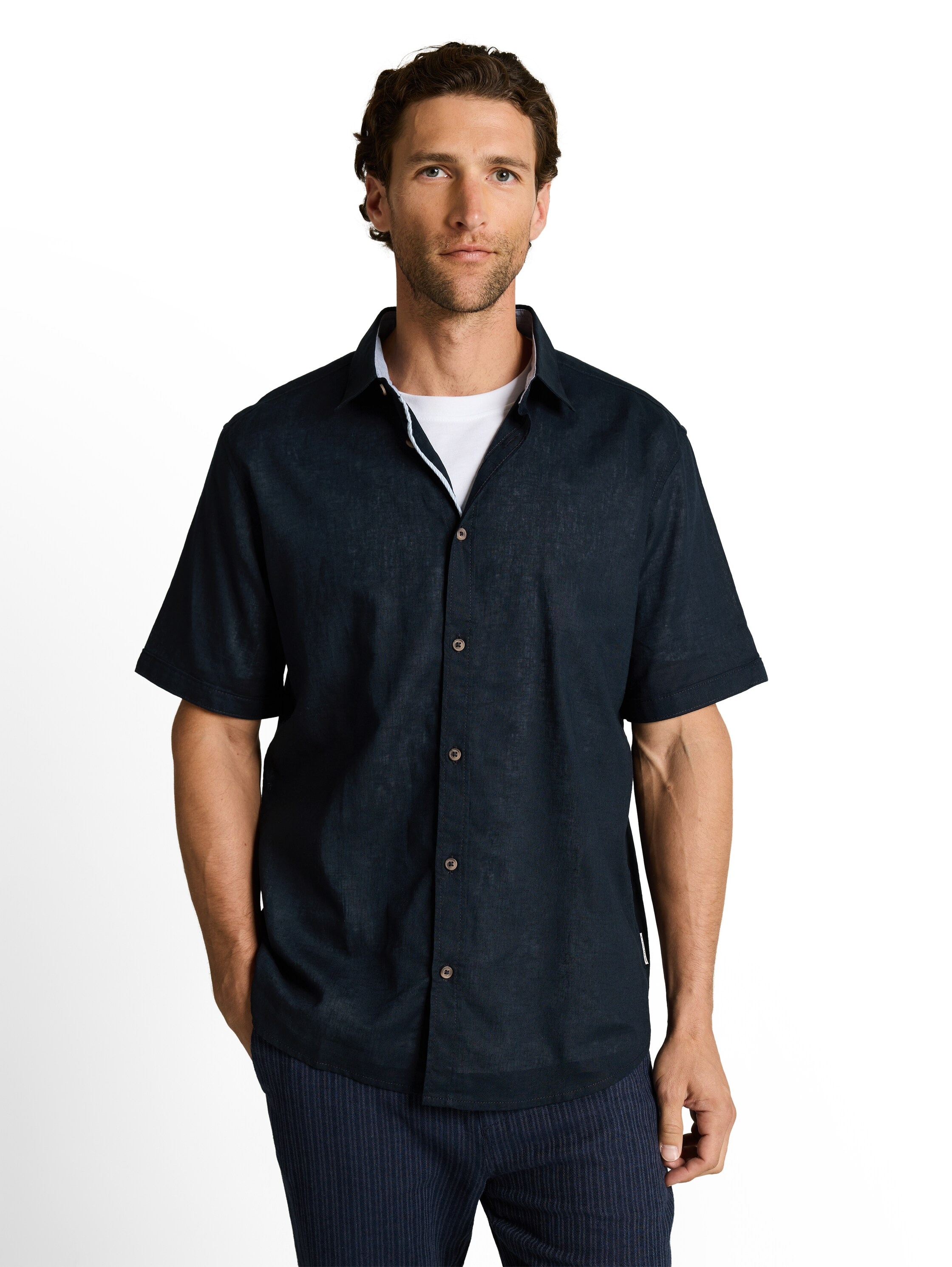 TOM TAILOR Chemise à manches courtes mit Kent Kragen