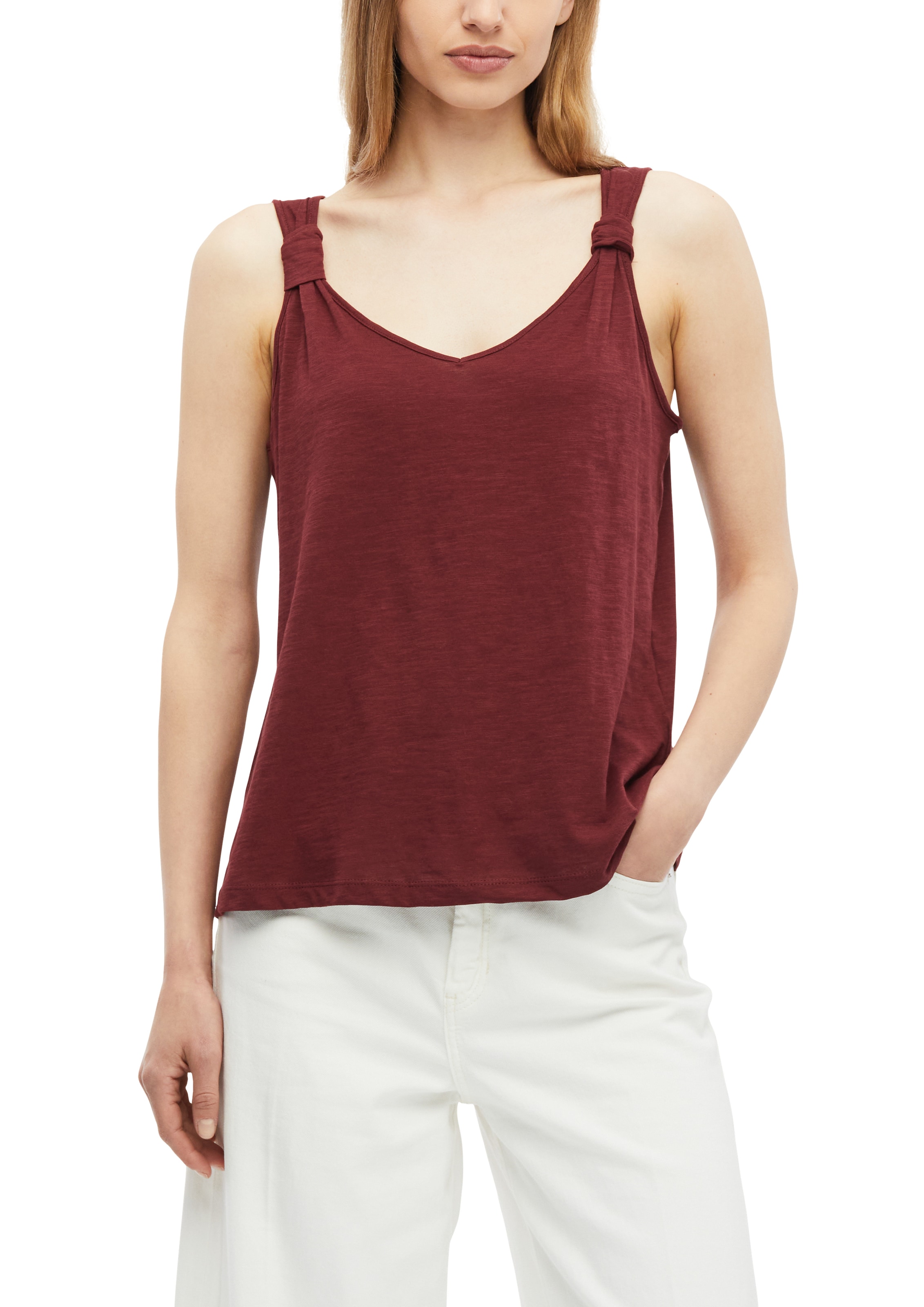 Image of s.Oliver Shirttop Sommertop mit Knoten-Detail