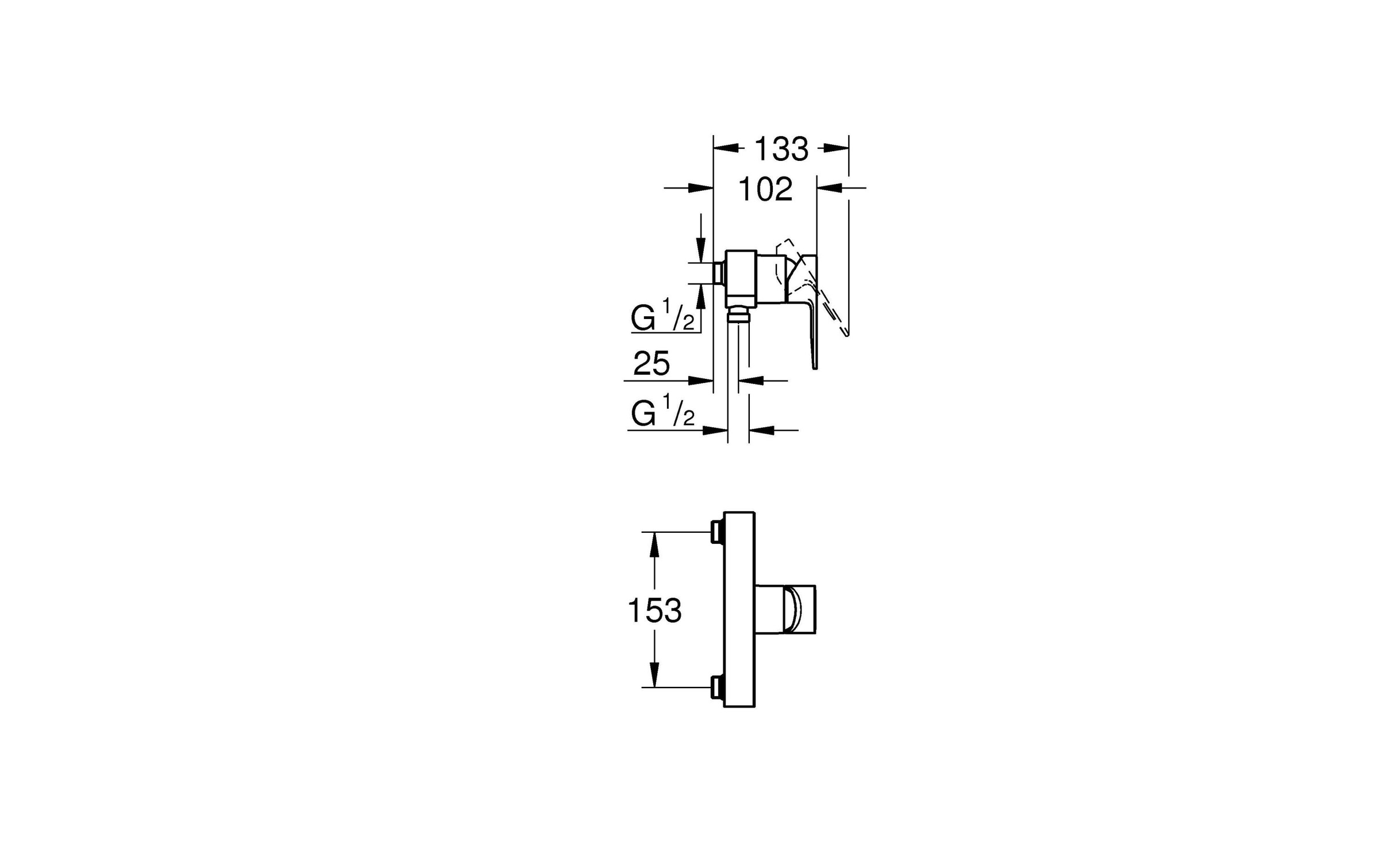 Grohe Duscharmatur »Lineare Einhand Brausebatterie«