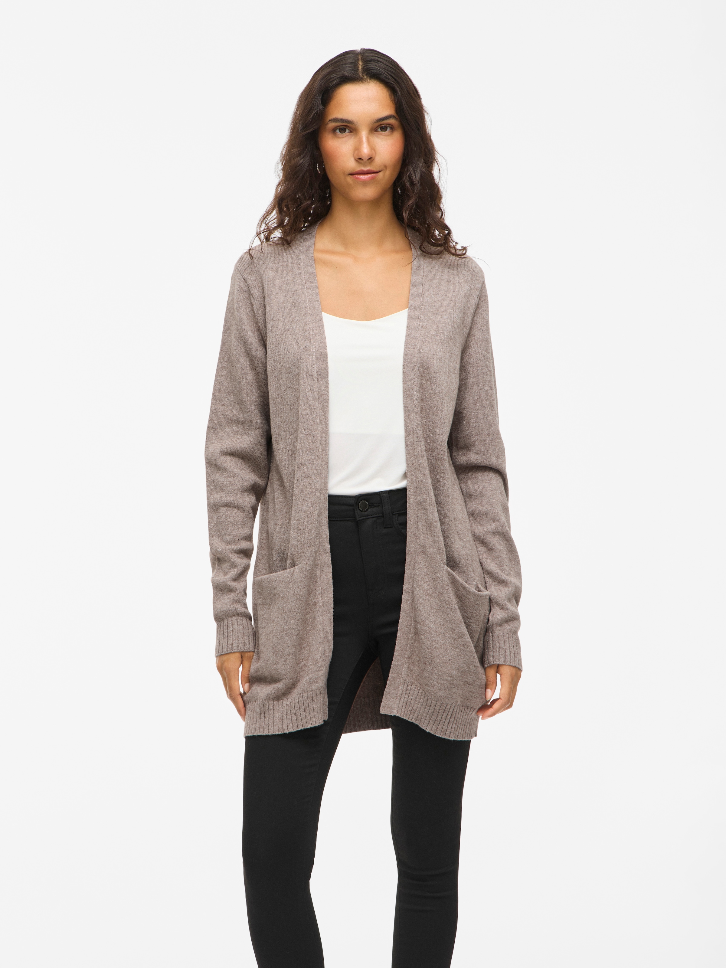 Vila Strickjacke »VIRIL OPEN L/S KNIT CARDIGAN - NOOS« Viskosemischung, regular fit
