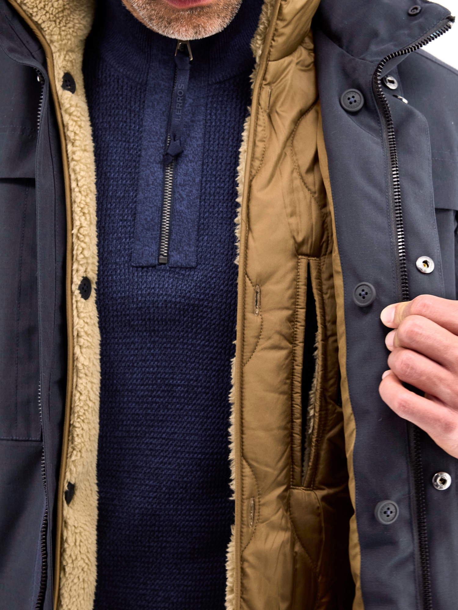 LERROS Veste d'hiver »Herren Winterjacke mit herausnehmbarer Innenjacke« mit Kapuze