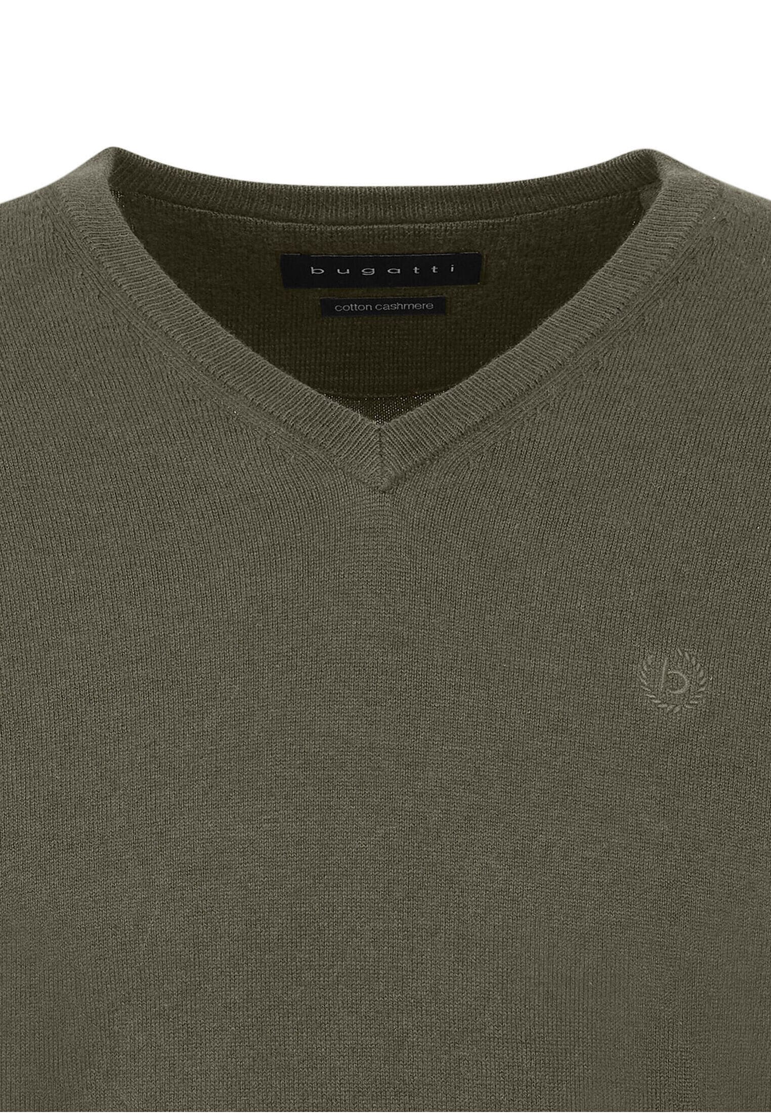 bugatti V-Ausschnitt-Pullover mit V-Ausschnitt