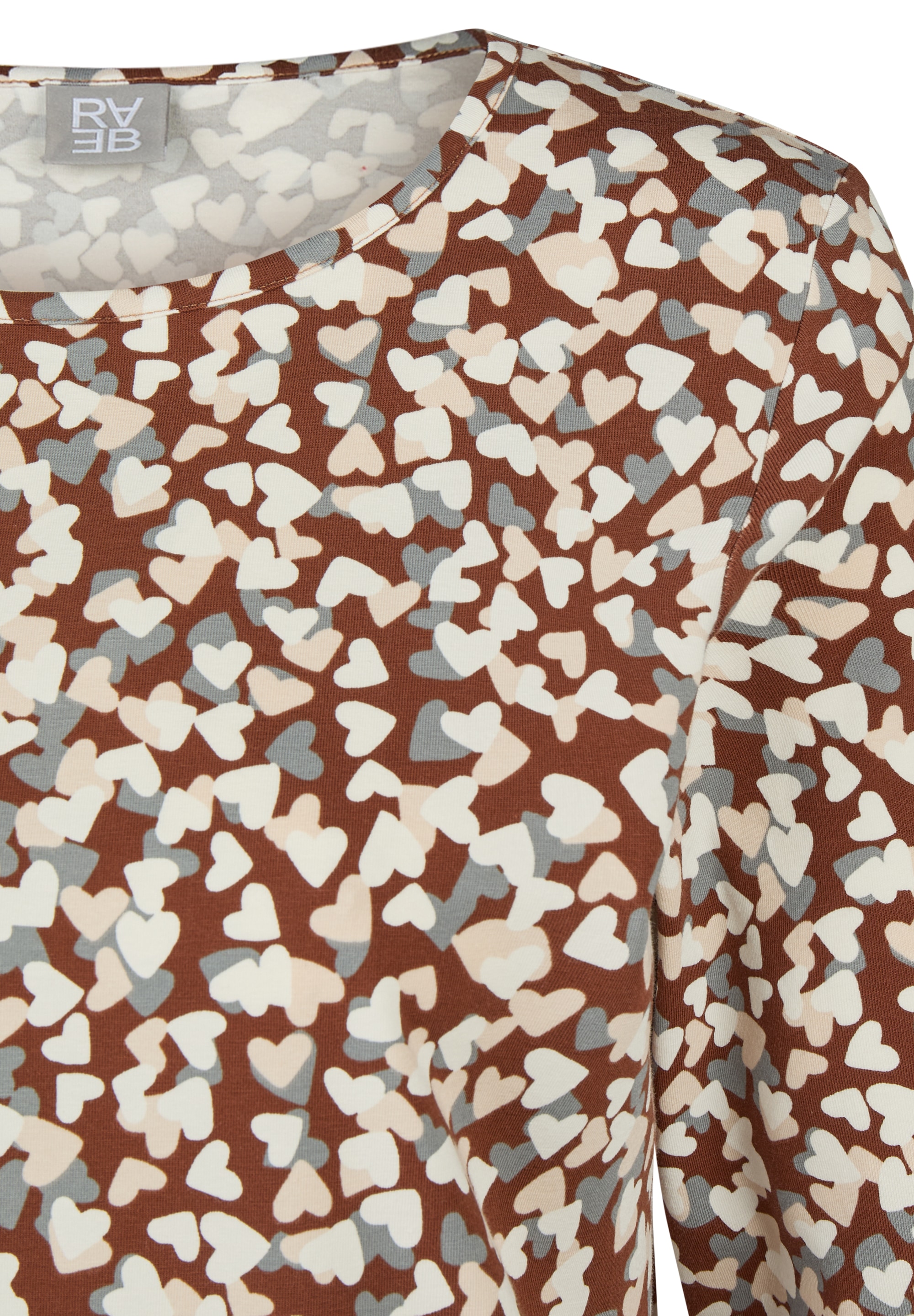 Rabe 3/4-Arm-Shirt Sommershirt  - gemustert mit Stretch