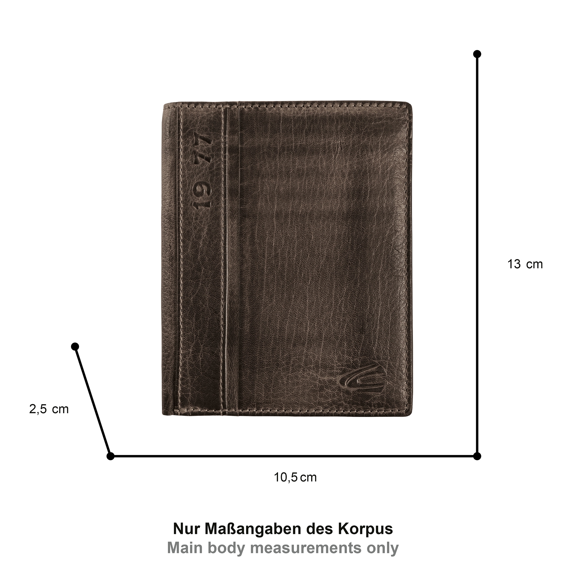 camel active Geldbörse »Melbourne« aus hochwertigem Rindsleder mit kernigen Nähten im Used Look