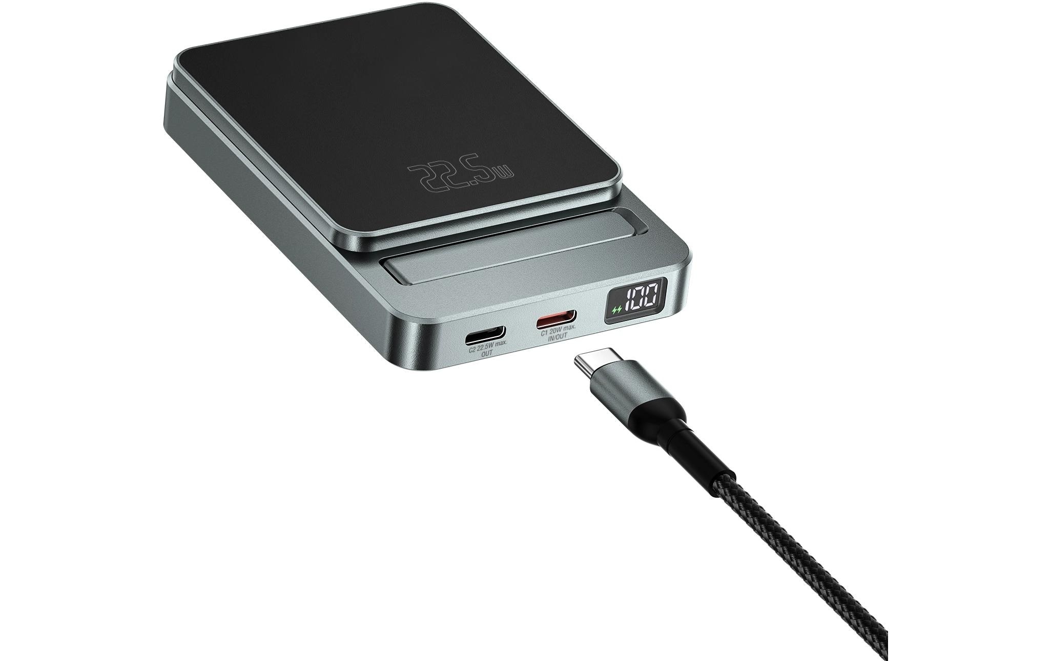 Powerbank »OneStyle 5000 mAh Schwarz«, 3,7 V, Unterstützt Wireless Charging