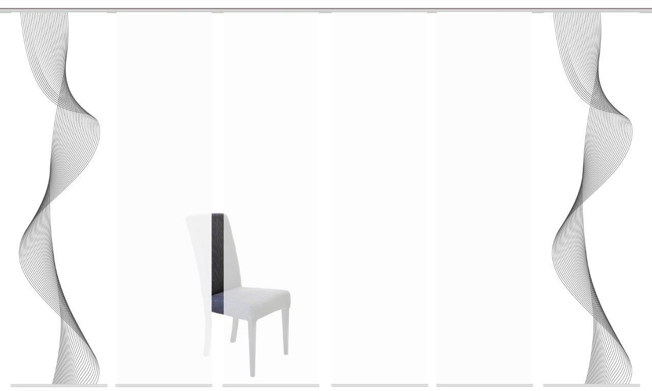 Image of HOME WOHNIDEEN Schiebegardine »COLIBA 6er SET«, (6 St.), Dekostoff-Seidenoptik, Digital bedruckt bei Ackermann Versand Schweiz