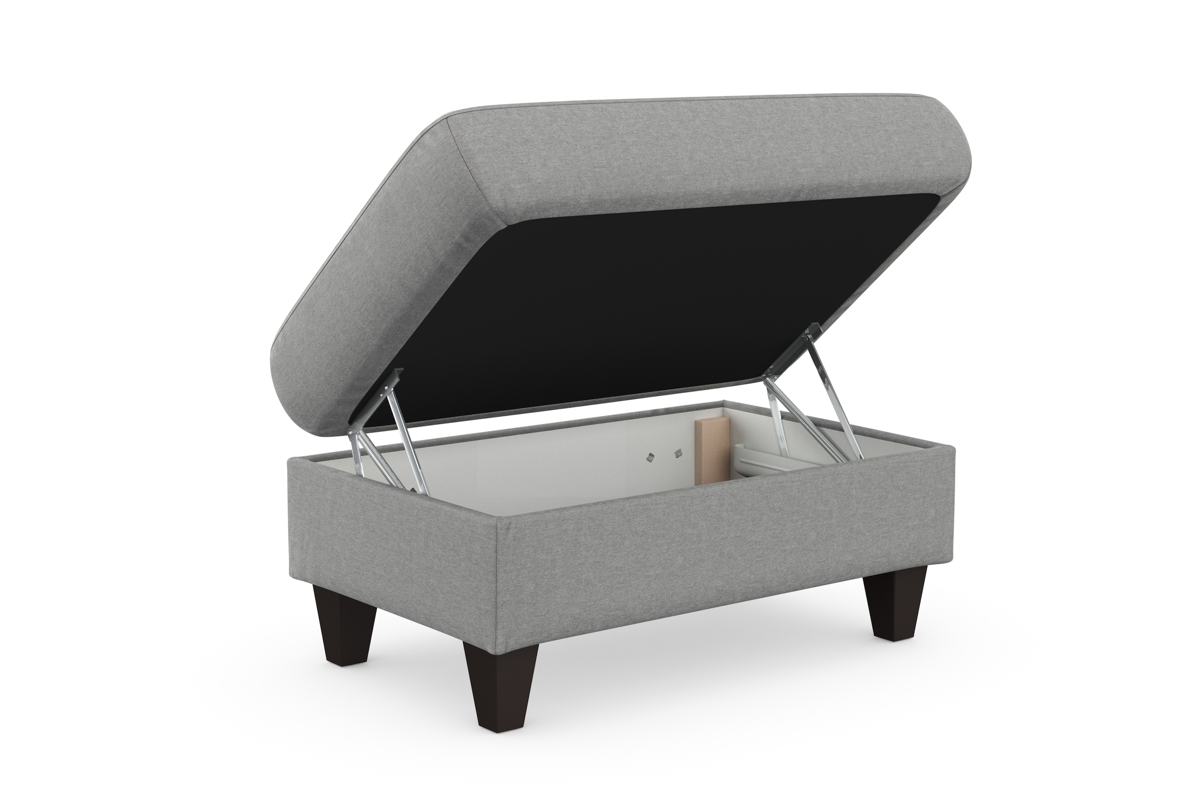 sit&more Stauraumhocker »Farö« mit Stauraum und Federkern und wengefarbenen Füssen