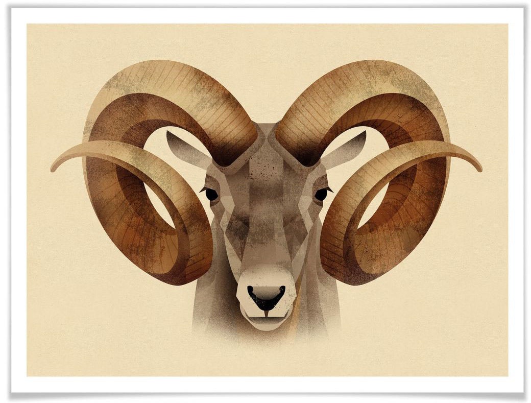 Image of Wall-Art Poster »Urial«, Schriftzug, (1 St.), Poster, Wandbild, Bild, Wandposter bei Ackermann Versand Schweiz