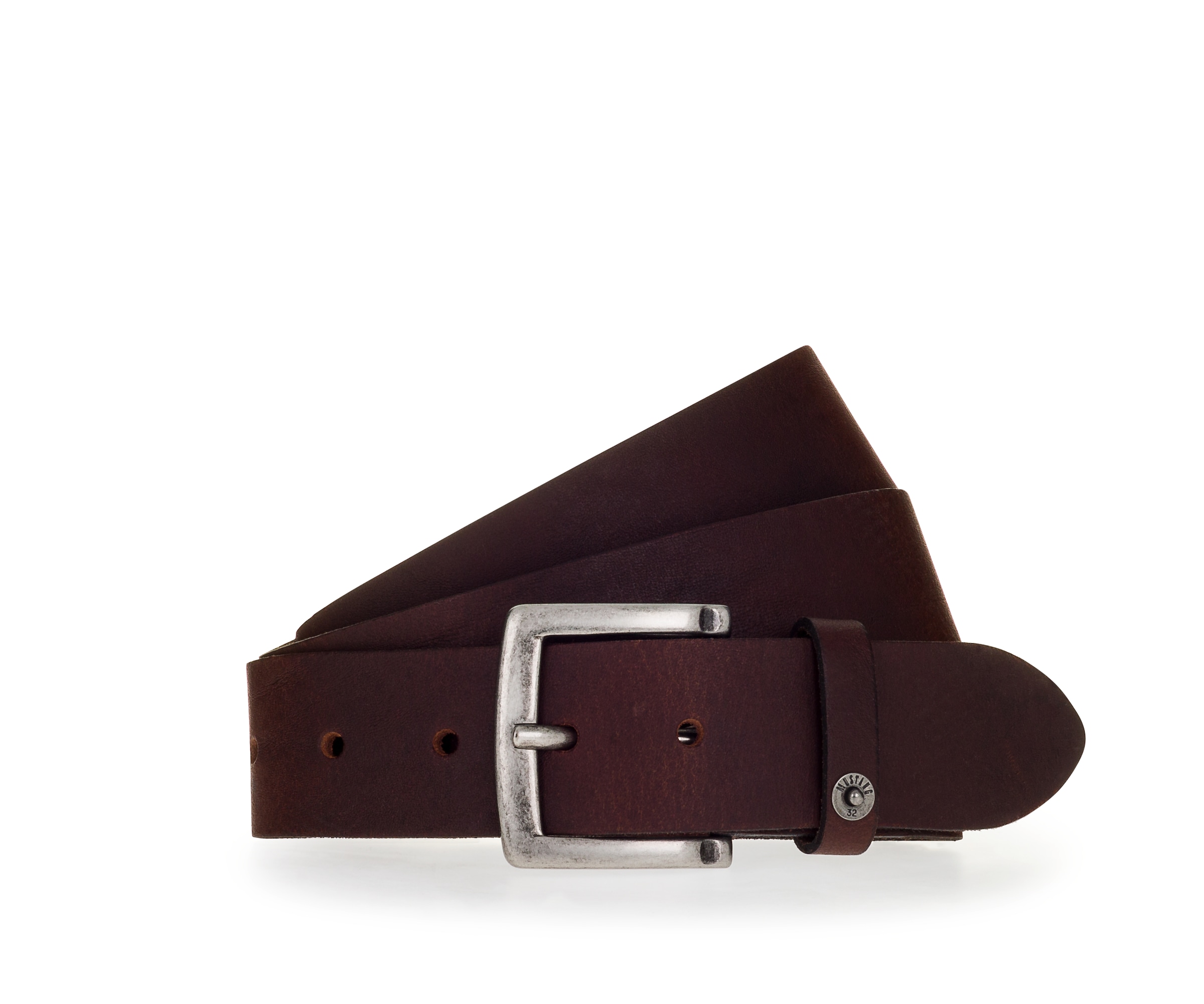 MUSTANG Ceinture en cuir 1 cuis Mit Druckknopf-Applikation auf der Schlaufe, 4 cm