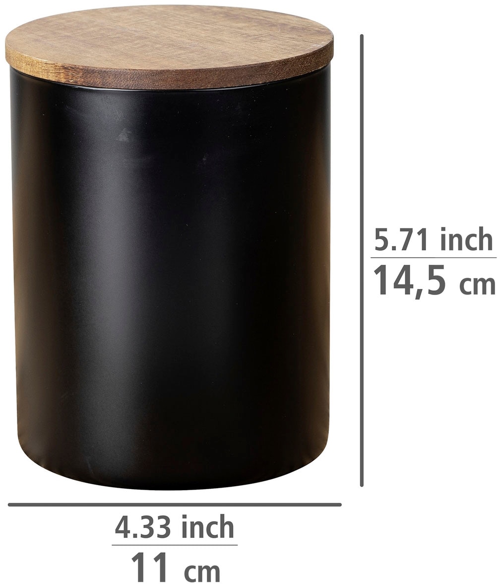 WENKO Vorratsdose »Modell Mio«, (1 tlg.), Frischhaltedose für Lebensmittel, luftdichter Deckel aus Akazienholz