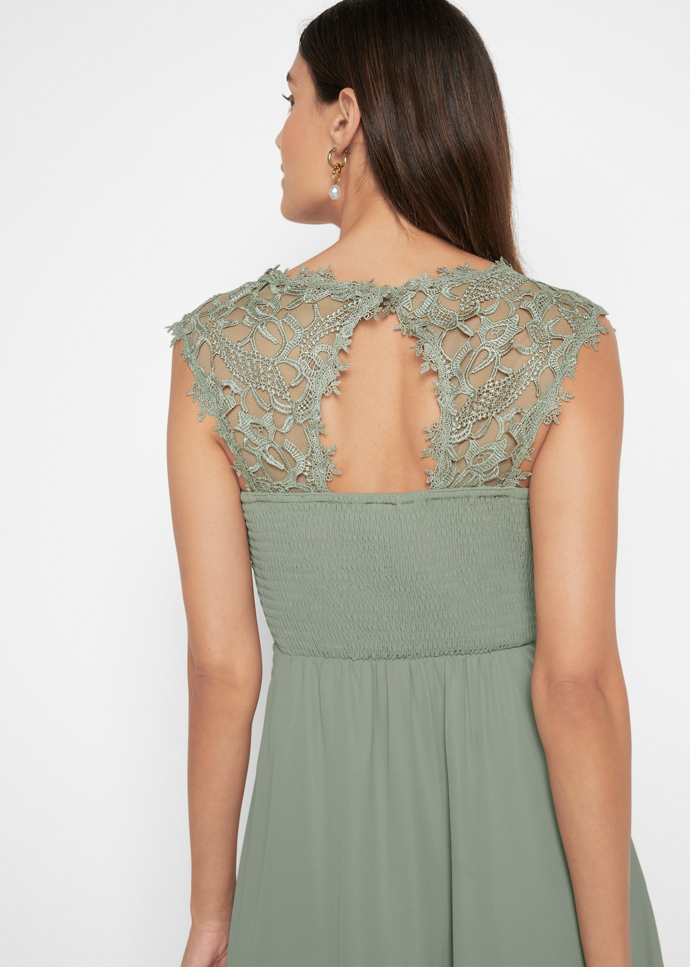 bonprix Minikleid »Minikleid mit Spitze« 1 tlg. für besondere Anlässe, aus Polyester, taillierte Passform