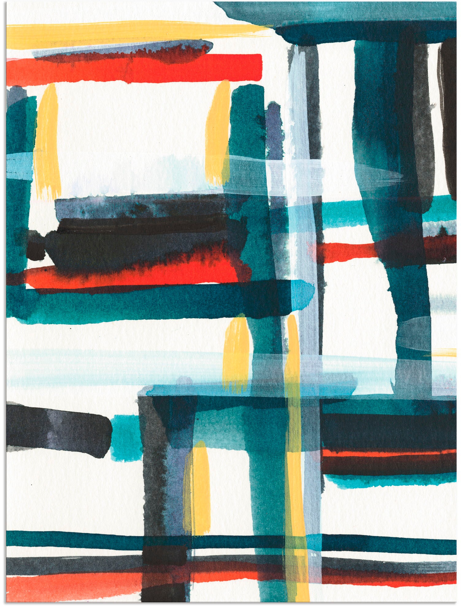 Image of Artland Wandbild »Bücherregal II«, Muster, (1 St.), in vielen Grössen & Produktarten - Alubild / Outdoorbild für den Aussenbereich, Leinwandbild, Poster, Wandaufkleber / Wandtattoo auch für Badezimmer geeignet bei Ackermann Versand Schweiz