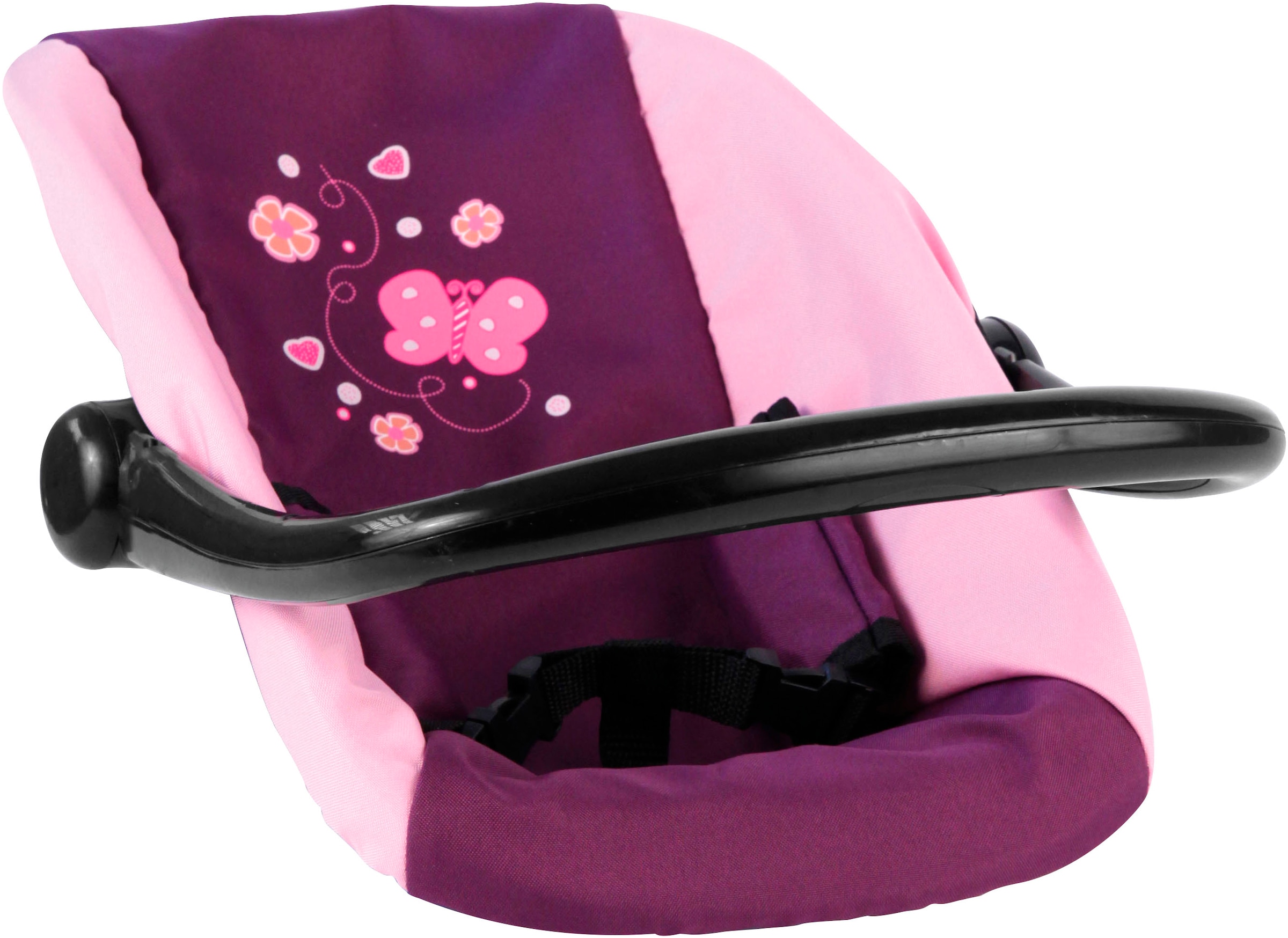 Bayer Siège de voiture de poupée »lila/rosa Schmetterling«
