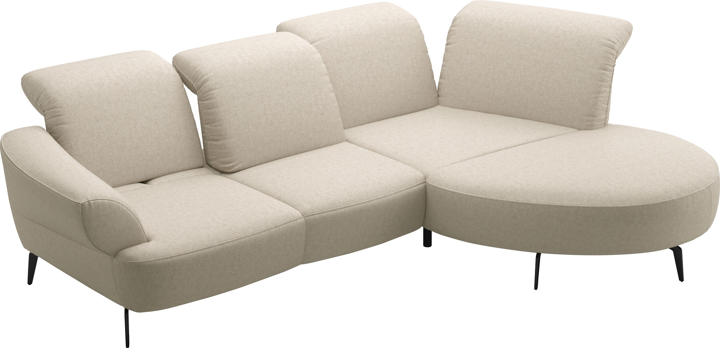 sit&more Ecksofa »Dance, L-Form, inkl. Sitztiefenverstellung«, inkl. Click&Seat, optional mit Kopfteilverstellung