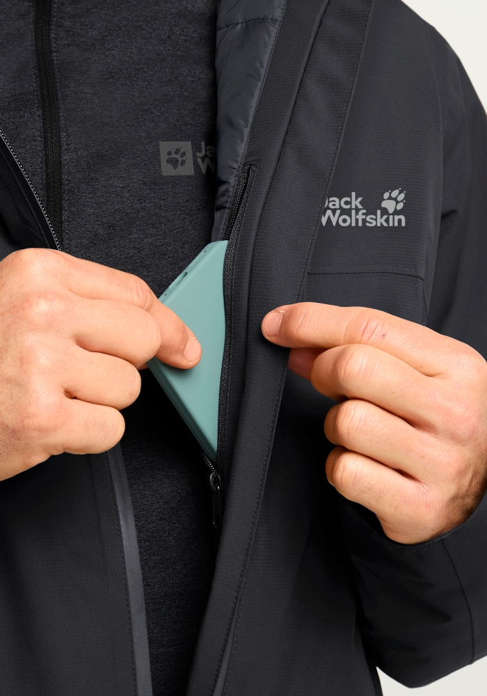 Jack Wolfskin Veste d'hiver »WISPER INS JKT M« avec capuche Schlichte Isolationsjacke mit Wetterschutz.
