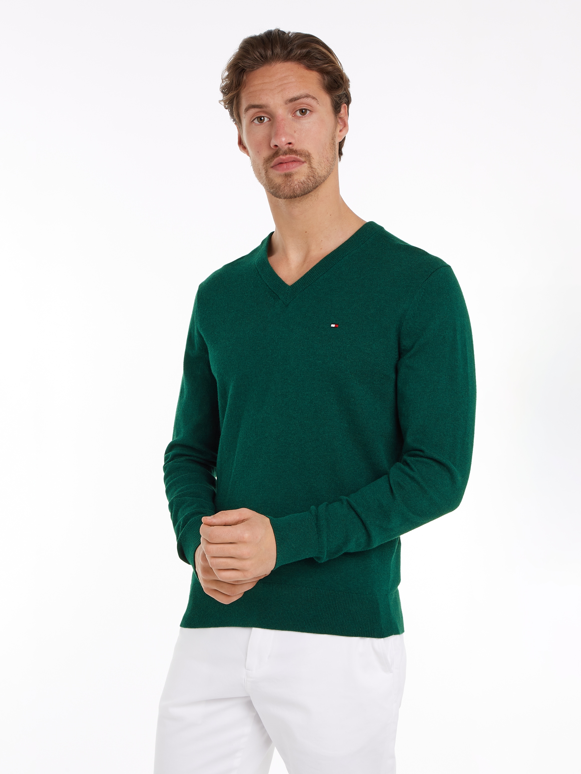 V-Ausschnitt-Pullover »PIMA ORG CTN CASHMERE V NECK«