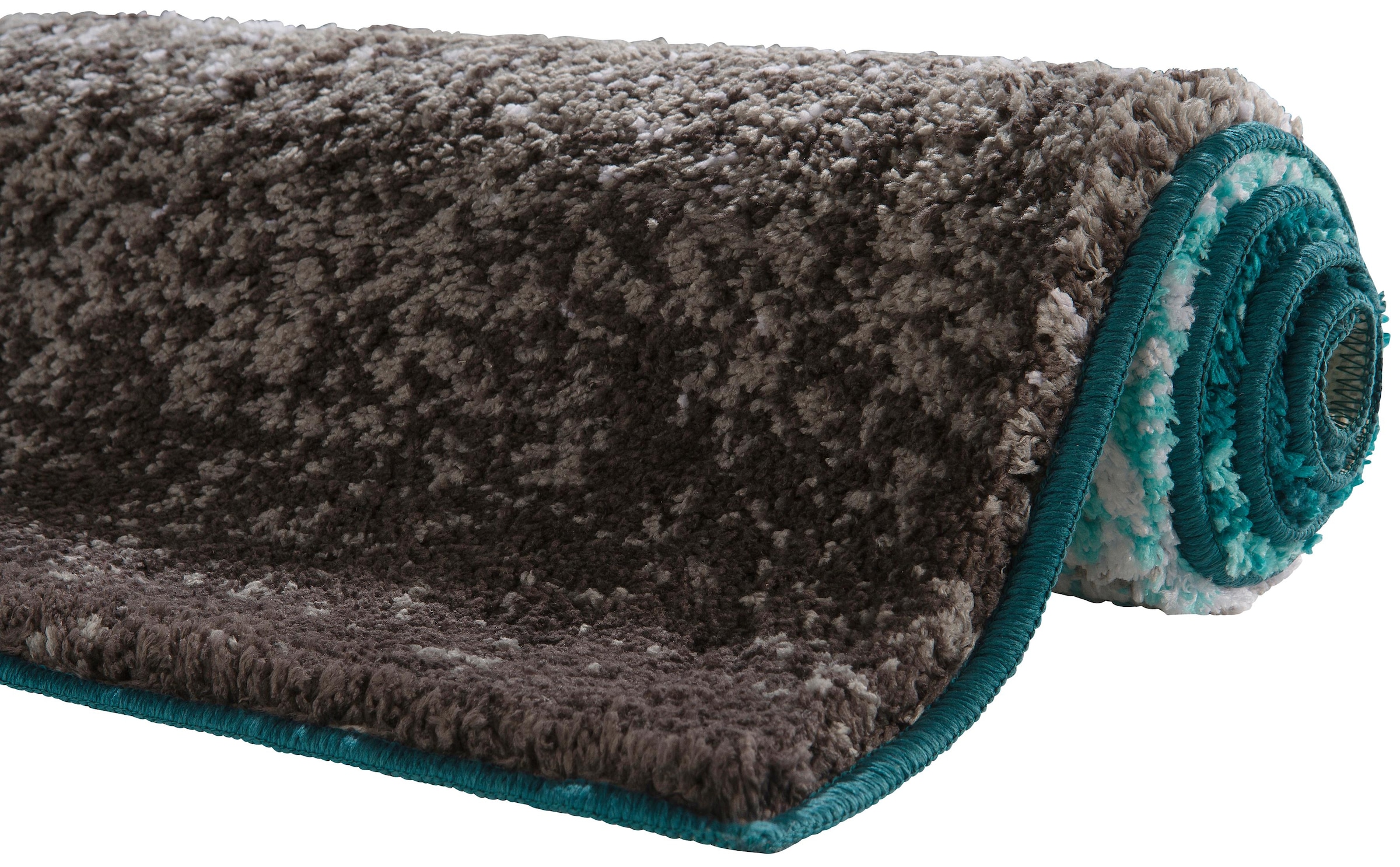 my home Badematte »Elif, Badvorleger, Badezimmer Teppich«, rutschhemmend beschichtet, fussbodenheizungsgeeignet-schnell trocknend-strapazierfähig, Ombré-Look, Badteppich, Badematten auch als 3 teiliges Set erhältlich