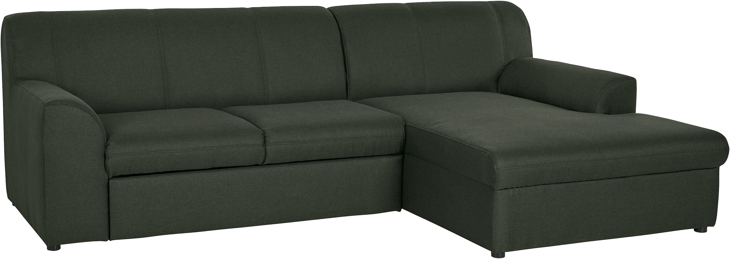 DOMO collection Ecksofa »Topper, elegant und zeitlos, kompaktes Stellmass 245/155cm, L-Form«, mit Recamiere, wahlweise mit Schlaffunktion
