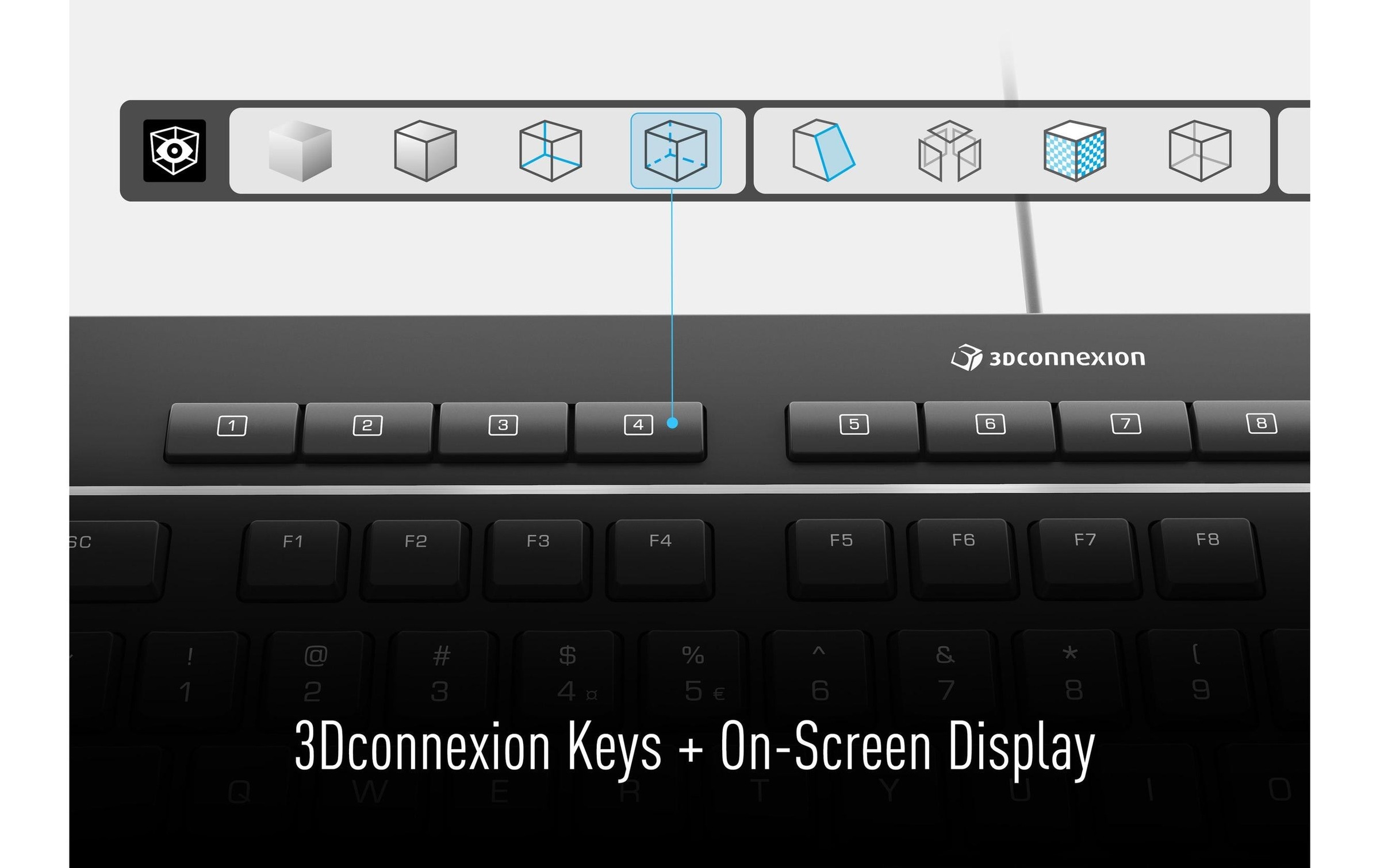 3DConnexion Tastatur »Pro mit Numpad«, (Ziffernblock)