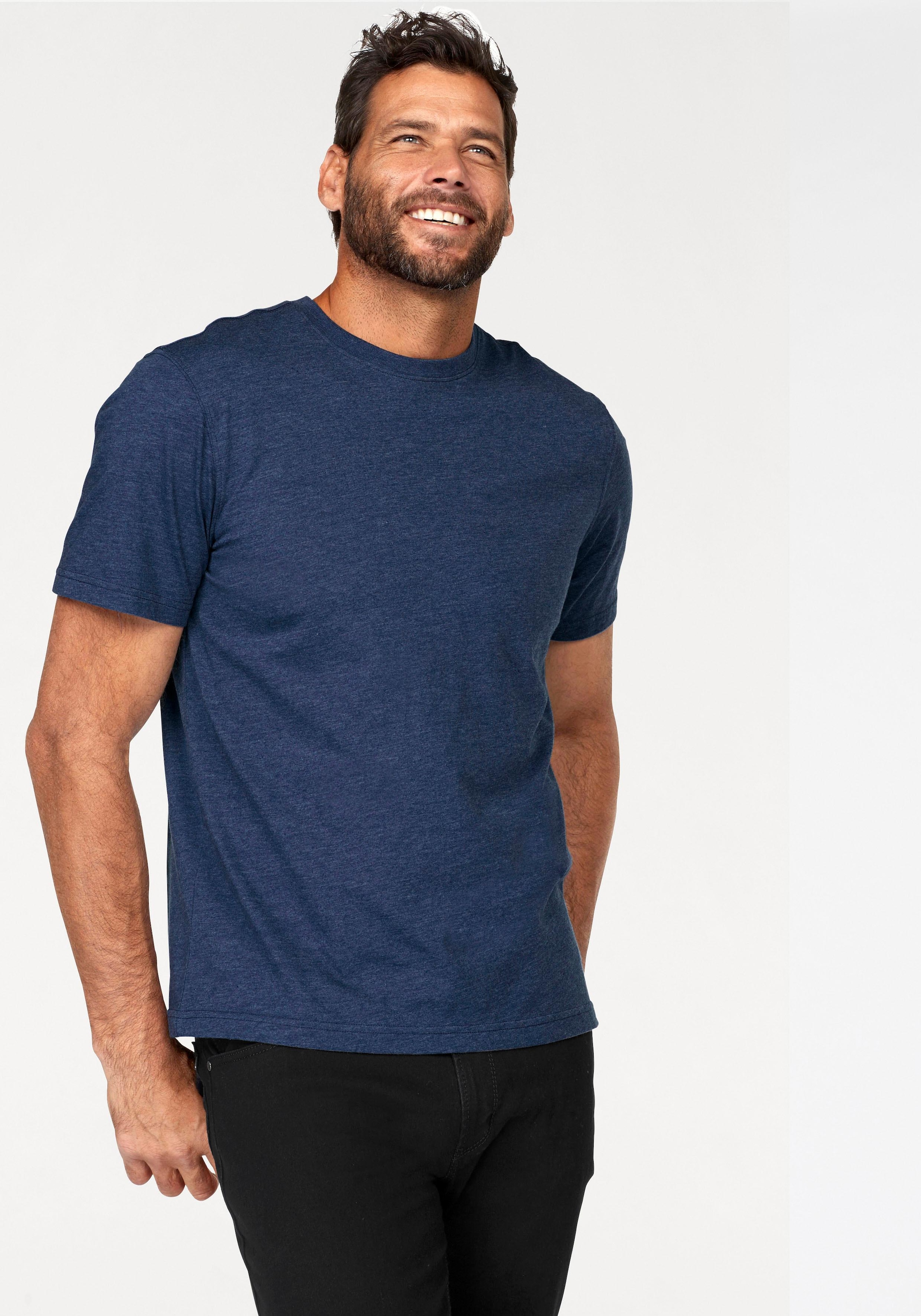 Man's World T-Shirt, (Packung, 2 tlg., 2er-Pack), perfekt auch als Unterzieh T-shirt