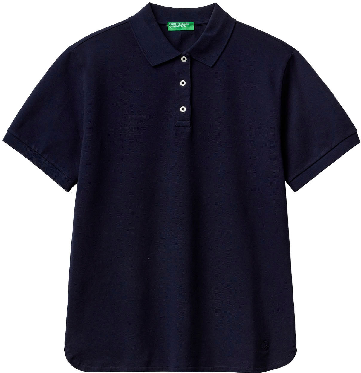 bestellen mit Knöpfen ♕ of United versandkostenfrei perlmuttfarbenen Benetton Colors Poloshirt,