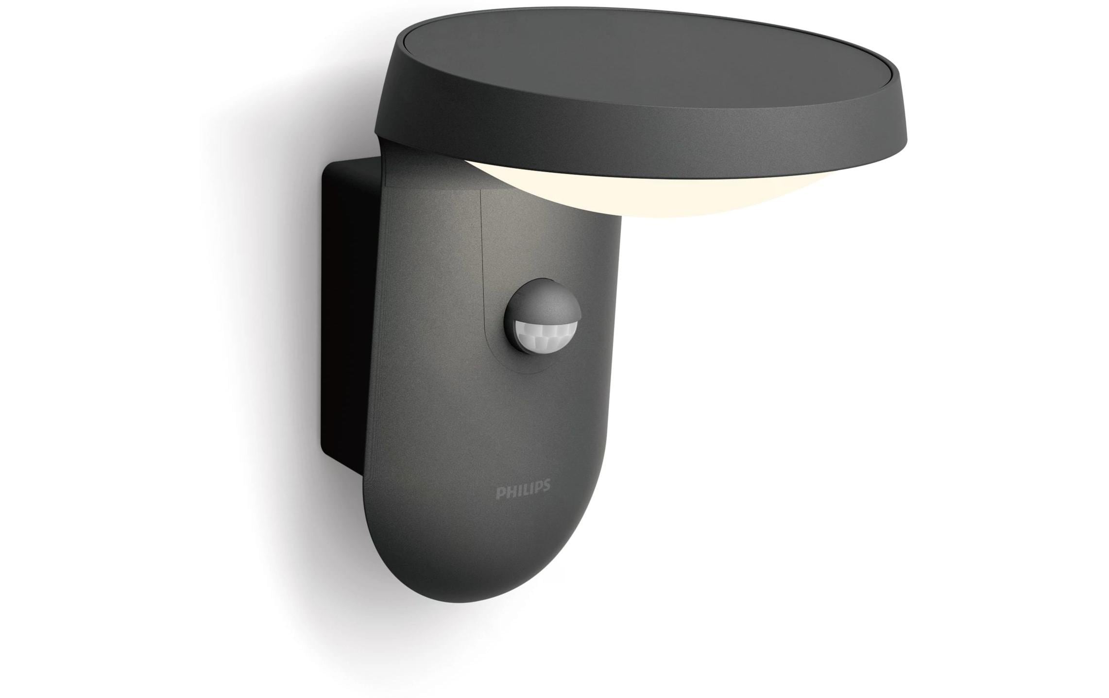 Image of Philips Aussen-Wandleuchte "Tyla HV 9W mit Sensor, Anthrazit" Warmweiss