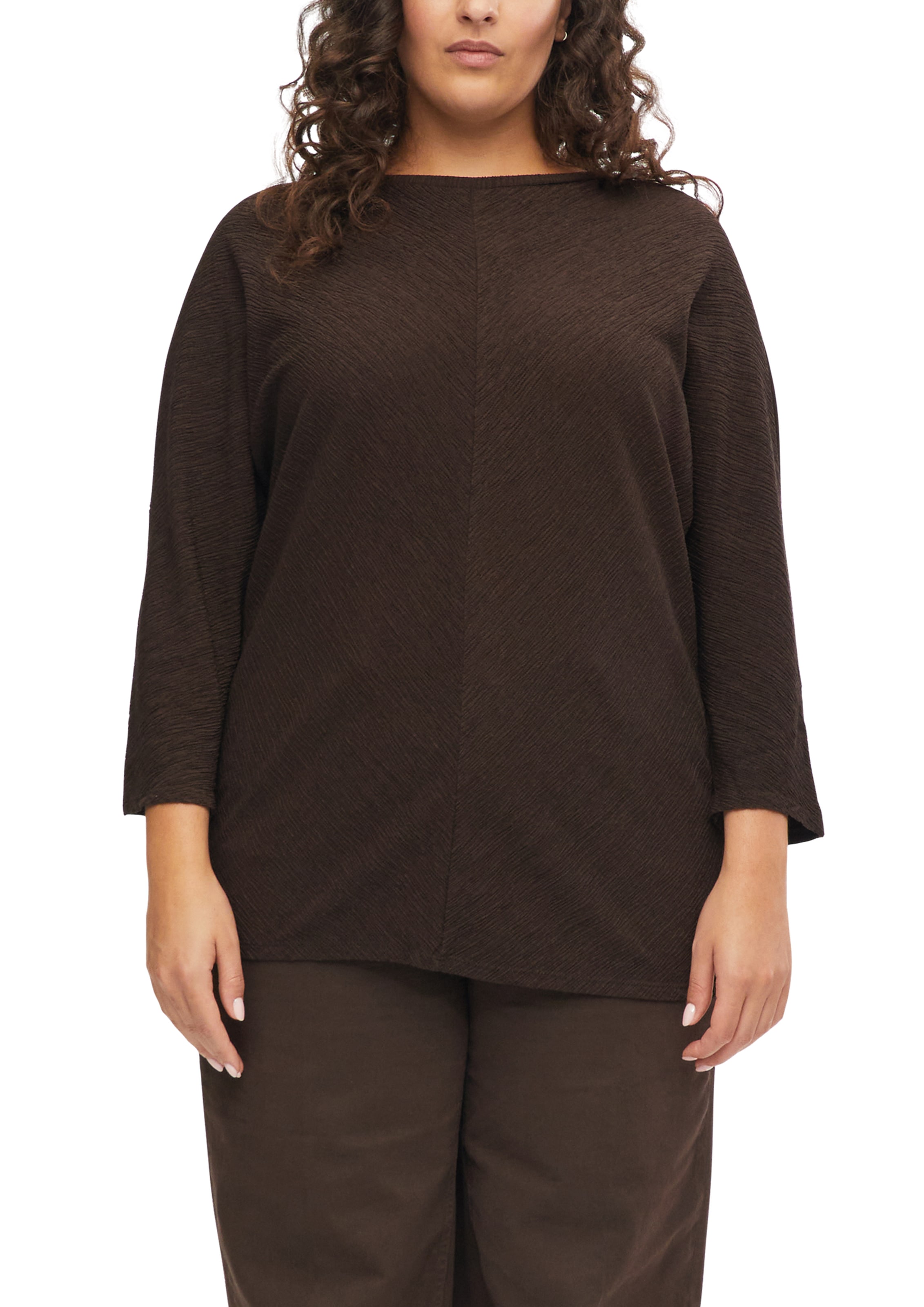 Image of s.Oliver CURVE 3/4-Arm-Shirt mit Rundhals / Grosse Grössen
