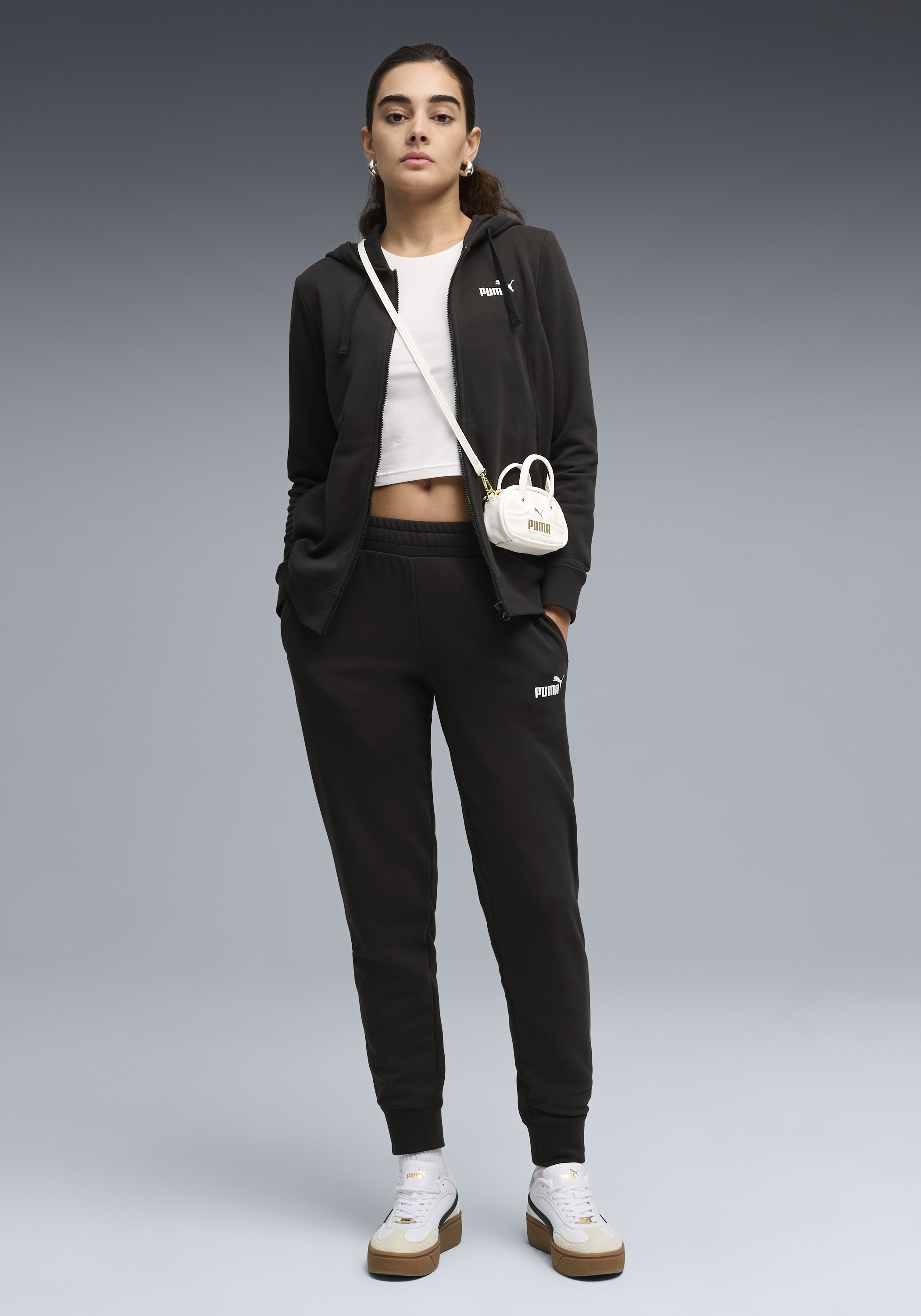 PUMA Trainingsanzug »HOODED SWEAT SUIT TR CL« 2 tlg. mit Kapuze, aus Baumwollmischung, Regular Fit