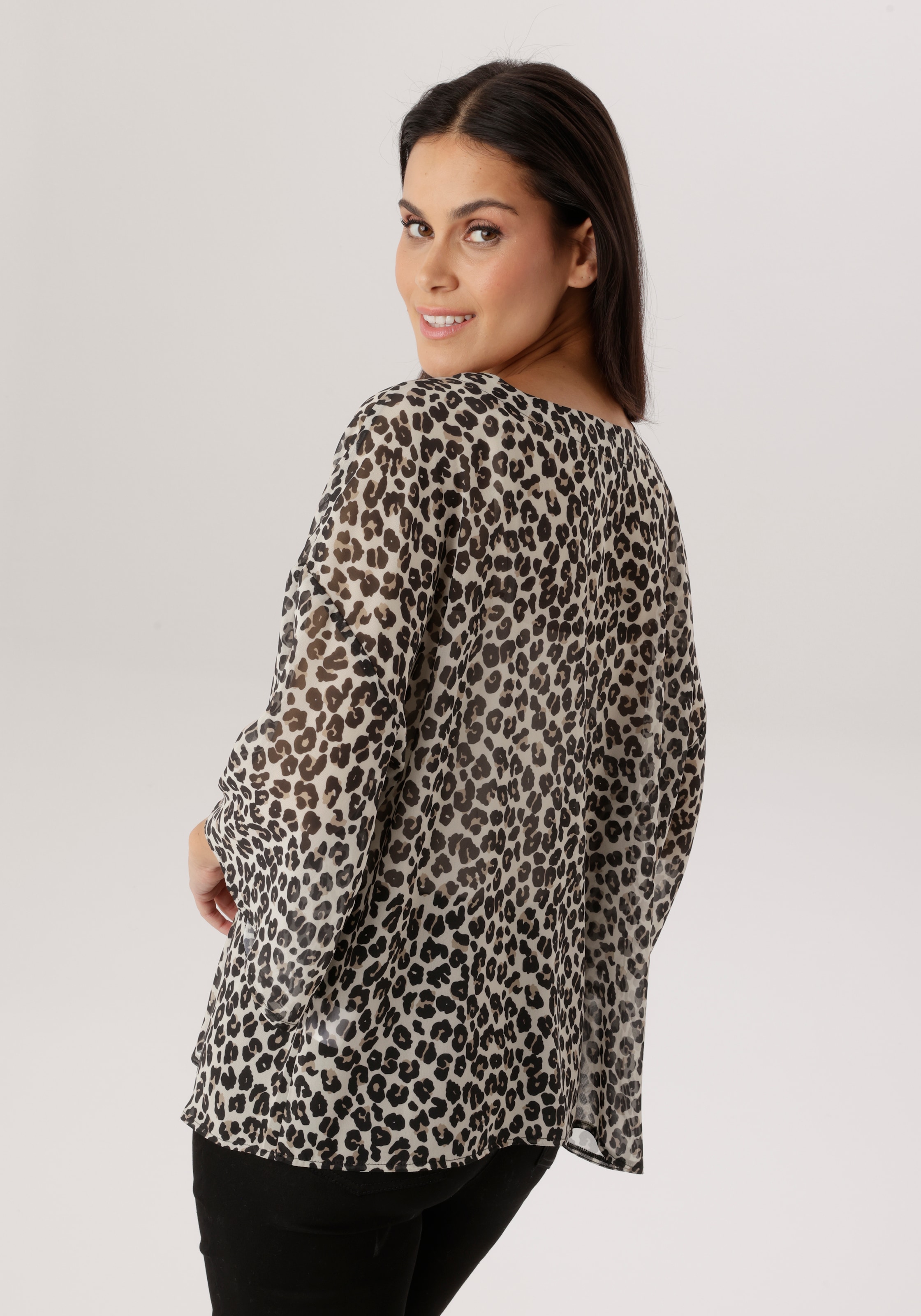 Aniston SELECTED Schlupfbluse im modischen Animal-Print - NEUE KOLLEKTION