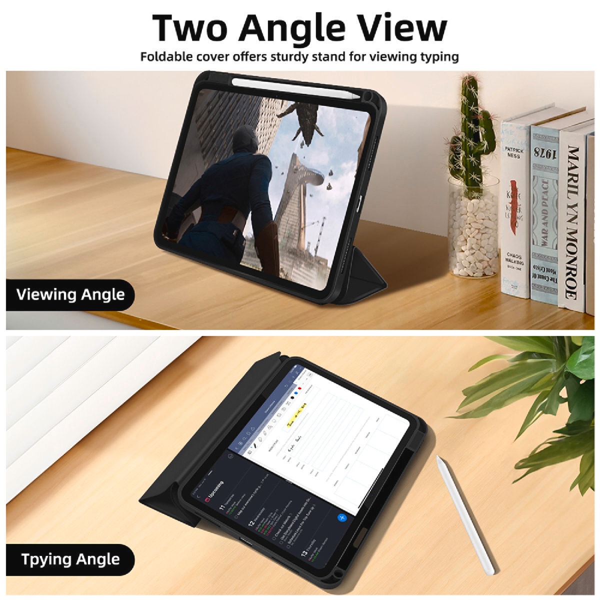 4smarts Tablet-Hülle »Folio Case Basic für Apple iPad Air 11 (M2, 2024)«, Backcover, Schutzhülle, Handyschutzhülle, Case, Schutzcase, stossfest
