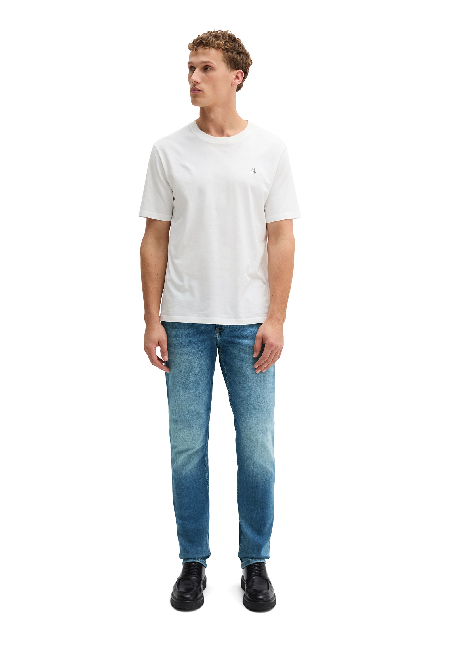 Marc O'Polo T-Shirt Logo-T-Shirt aus Bio-Baumwolle