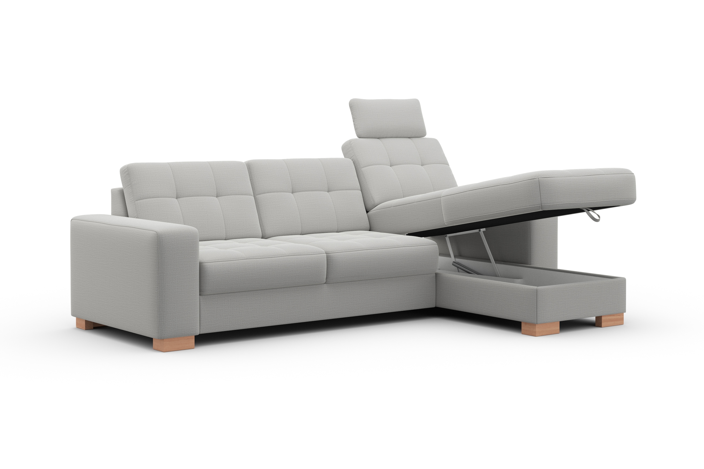 sit&more Ecksofa »Quincy L-Form«, wahlweise mit Bettfunktion und Bettkasten