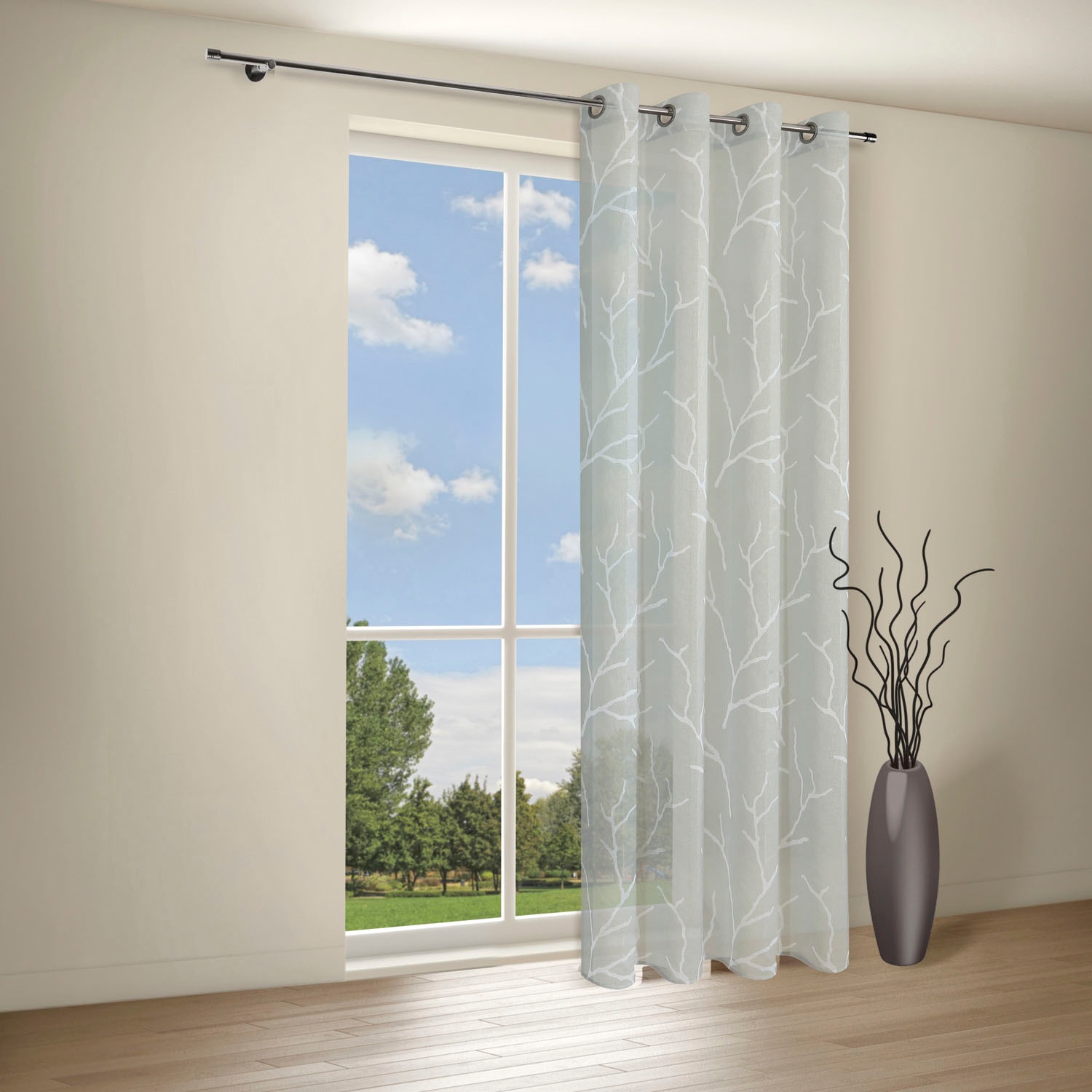 Gerster Rideau »Ilana« Oeillets 1 cuis tlg. Moderner Ösenschal