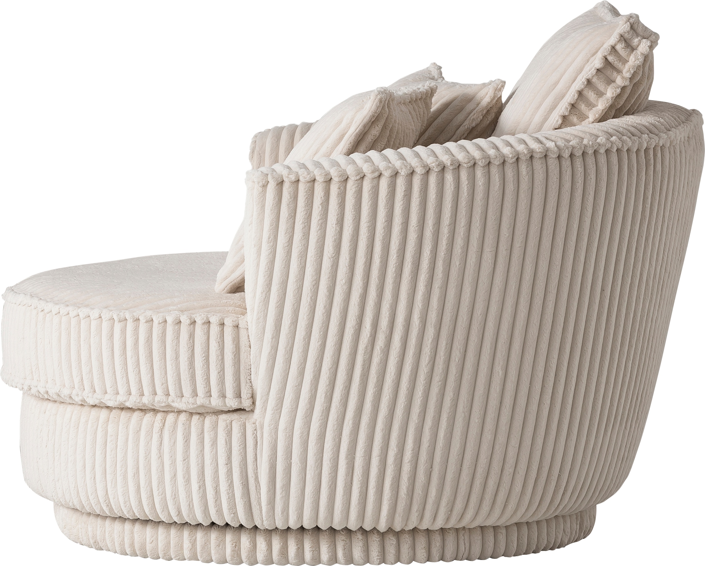 Leonique Drehsessel »MAISIE, Love Seat XXL, Lese-Sessel BIG-«, Sessel in MEGA CORD u. Web-Velours, 360 Grad drehbar