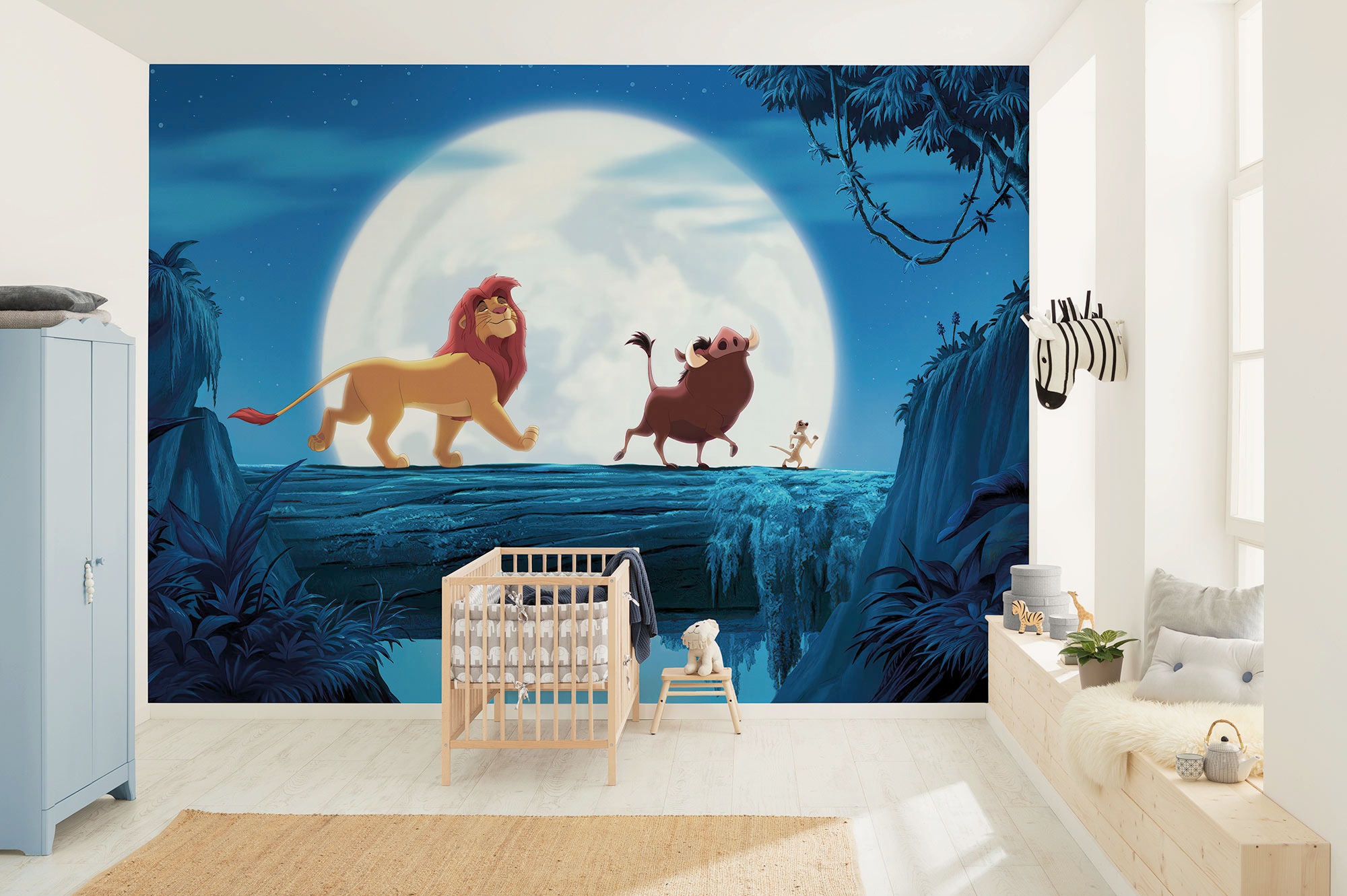 Image of Komar Kindertapete "Disney The Lion King Full Moon Walk" bedruckt glatt