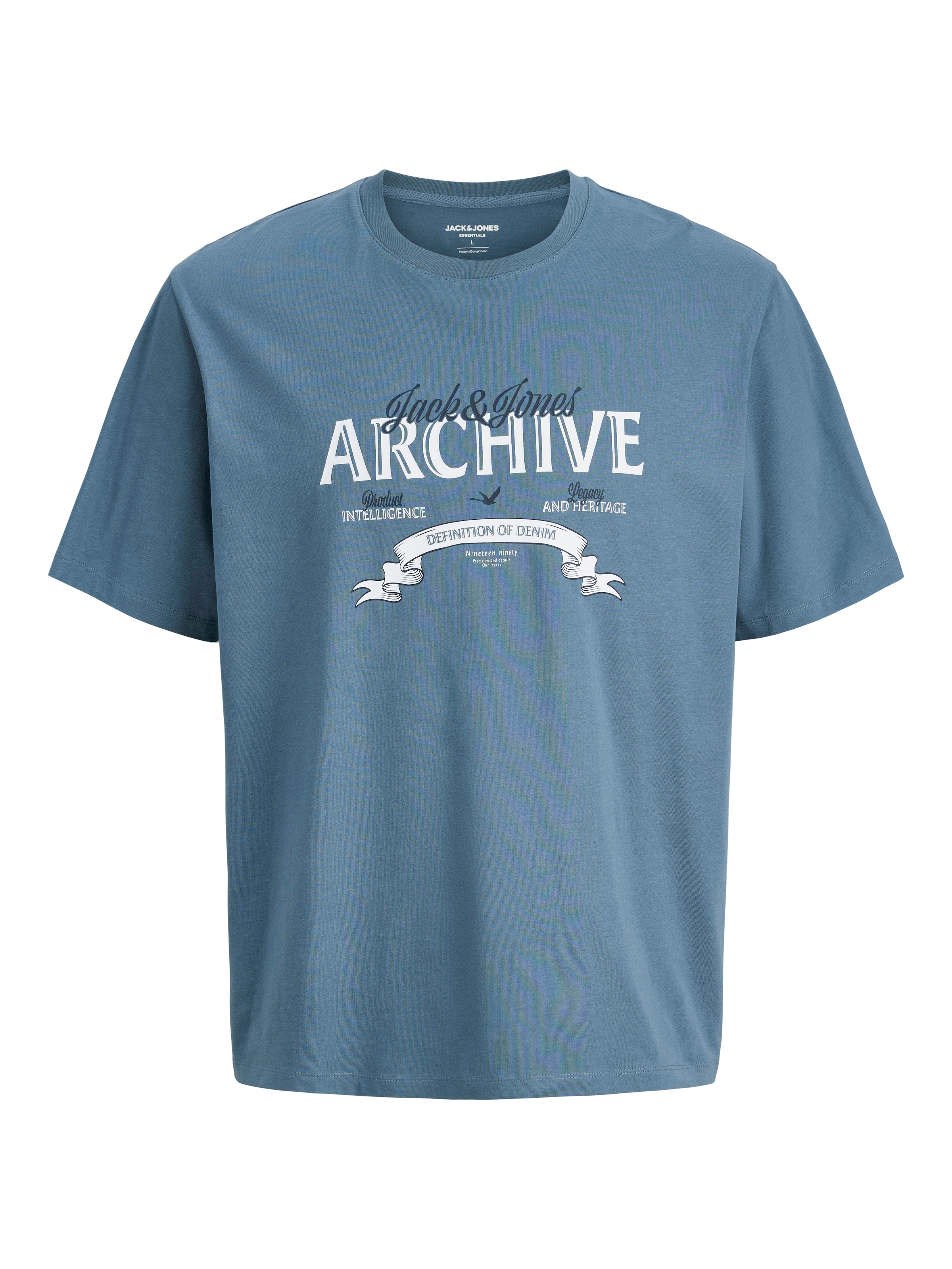 Jack & Jones Rundhalsshirt »JJEDOVER DENIM TEE SS O-NECK SN« mit Logobranding