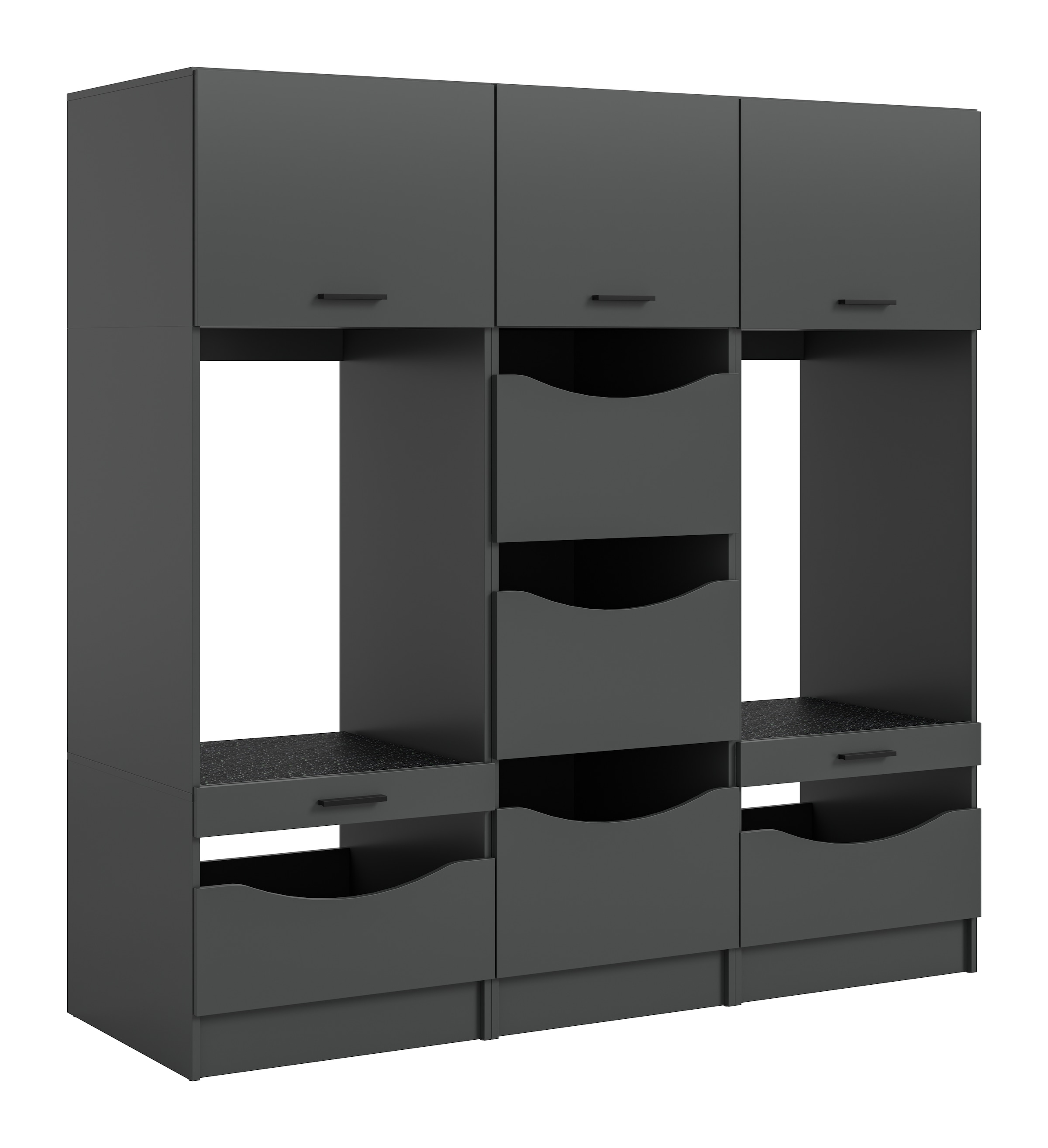 welltime Badmöbel-Set »FALAS, TOPSELLER!, 3-teilig, Hauswirtschaftsraum Set, Breite 192 cm« 2x Waschmaschinenumbau- & 1x Wäscheschrank, 