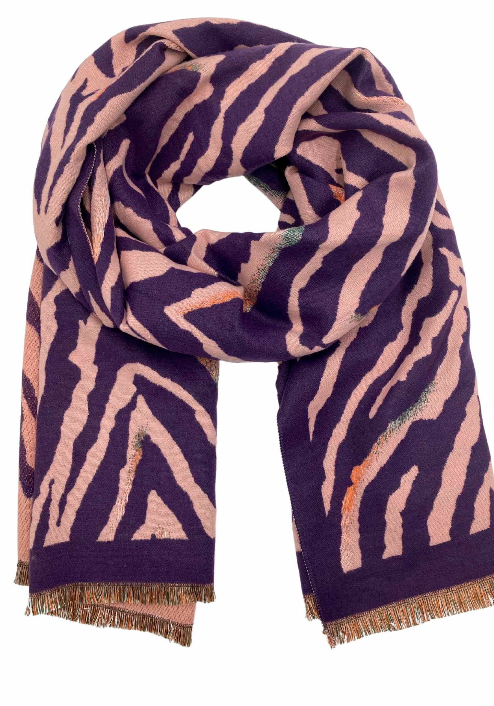 Modeschal, Weicher Schal mit Zebra Muster
