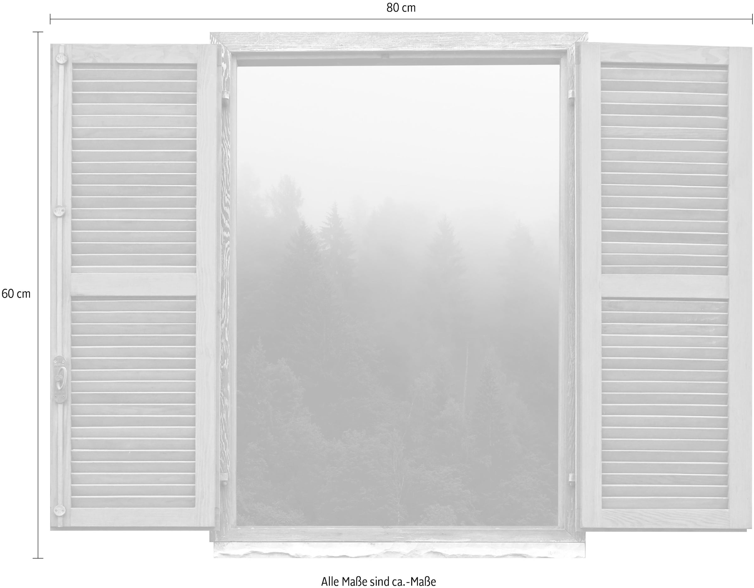 queence Autocollant mural »Wald« Wandsticker, Wandbild, selbstklebend, 3D, Fenster