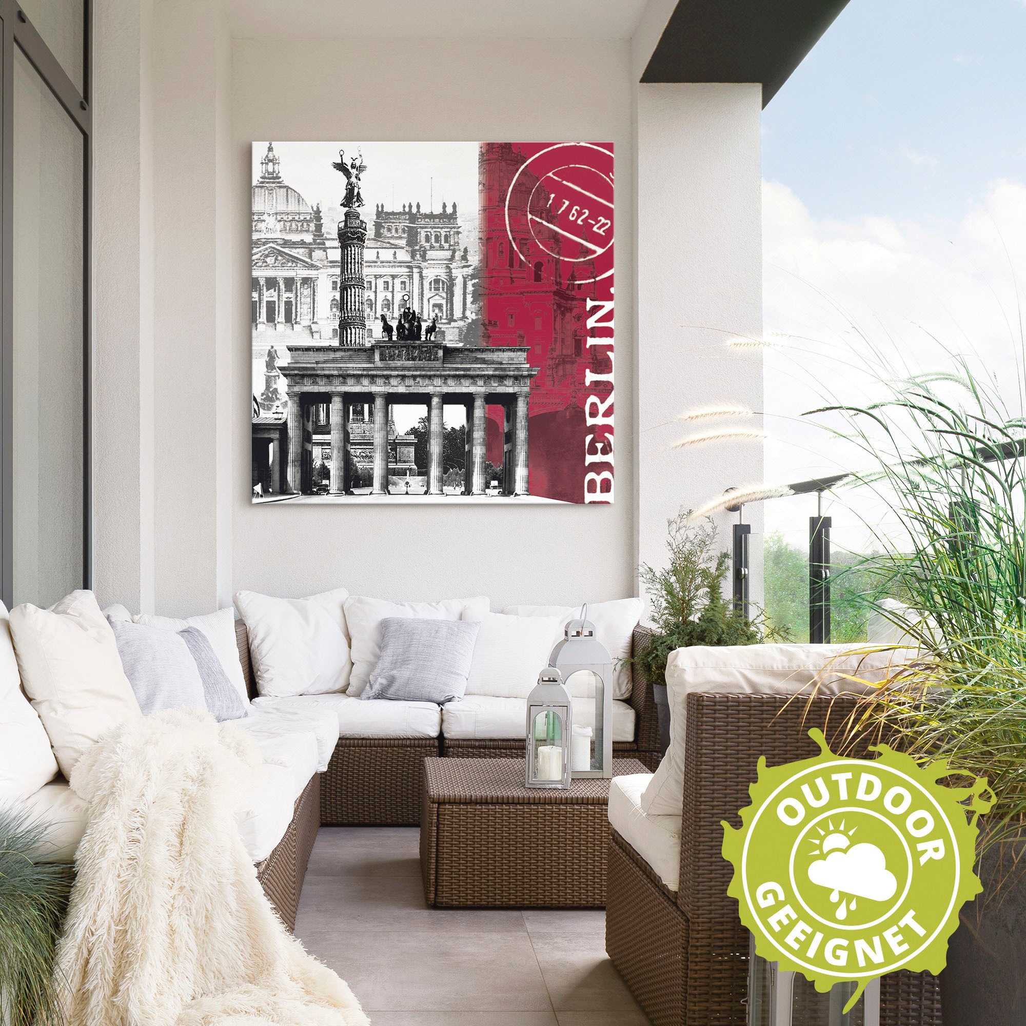 Artland Alu-Dibond-Druck »Berlin I« Gebäude 1 Stk. tlg. für Innen- und Aussenbereich geeignet, Outdoorbild