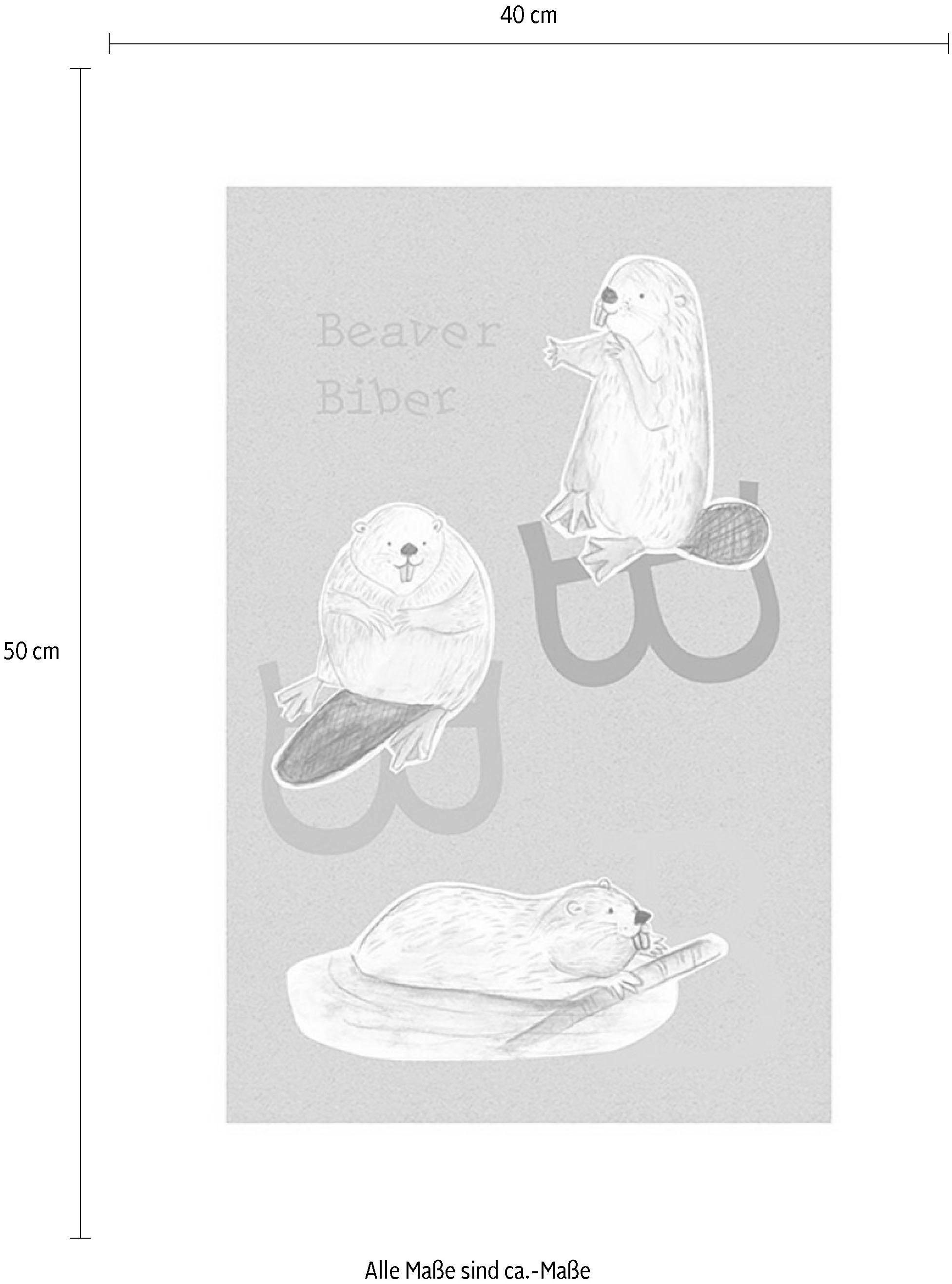 Komar Bild »ABC Animal B«, Buchstaben, (1 St.), Wandbild zur Dekoration - ohne Rahmen
