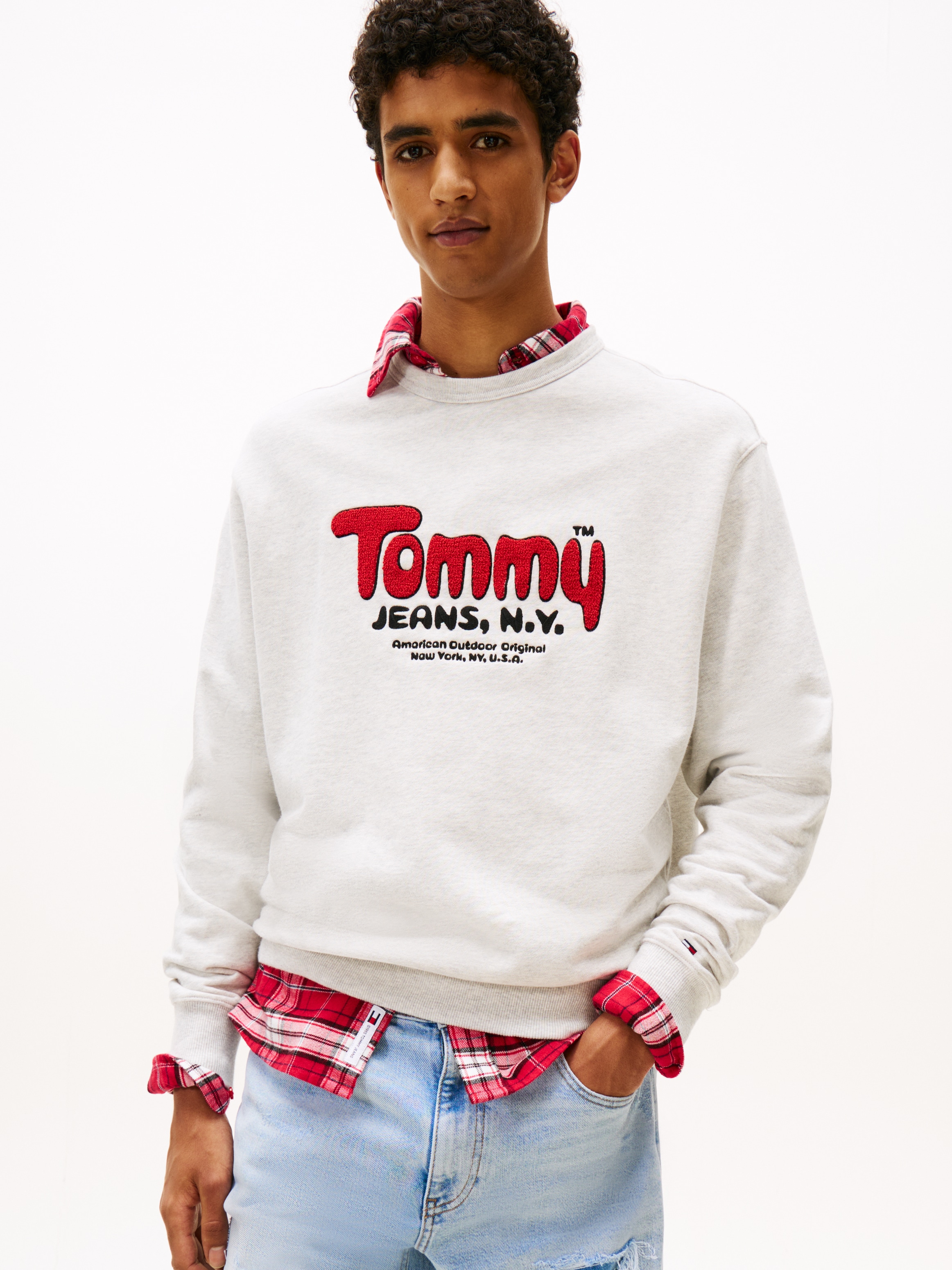 Image of Tommy Jeans Sweatshirt "BOUCLE", Relaxed fit mit Rundhalsausschnitt