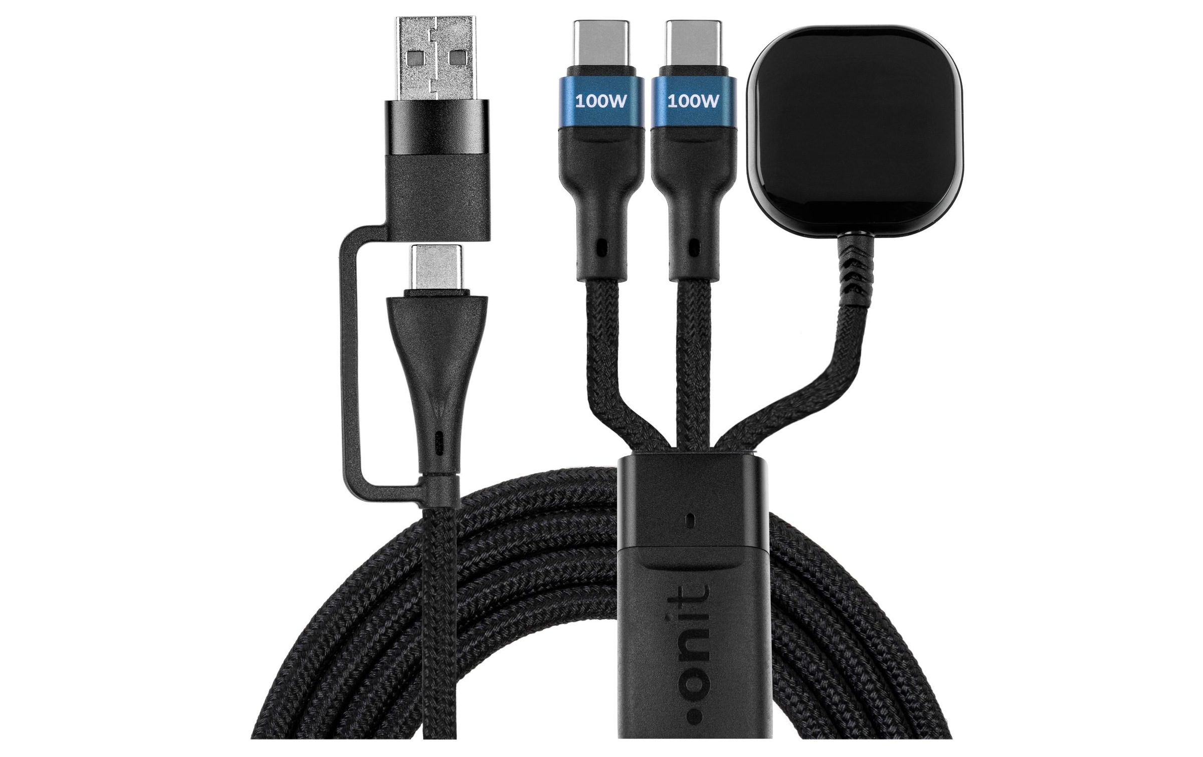 Image of onit USB-Kabel "2.0-Kabel USB A/USB C - 2x USB-C/Ladepad" 120 cm