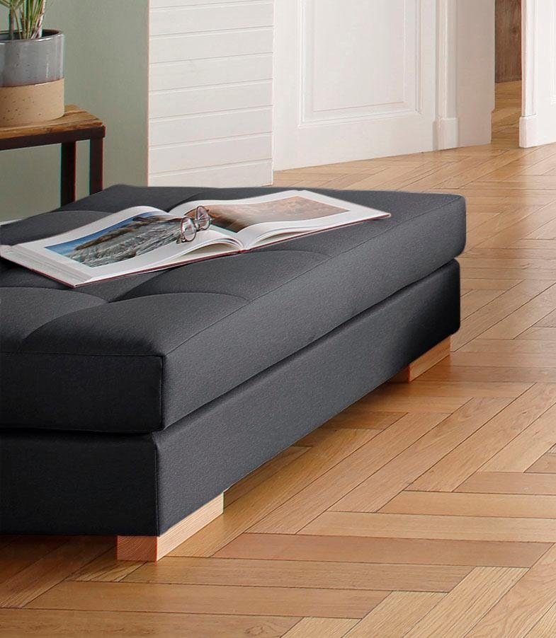 Image of Home affaire Polsterhocker »Valena«, mit Federkern und Steppung im Sitzbereich bei Ackermann Versand Schweiz