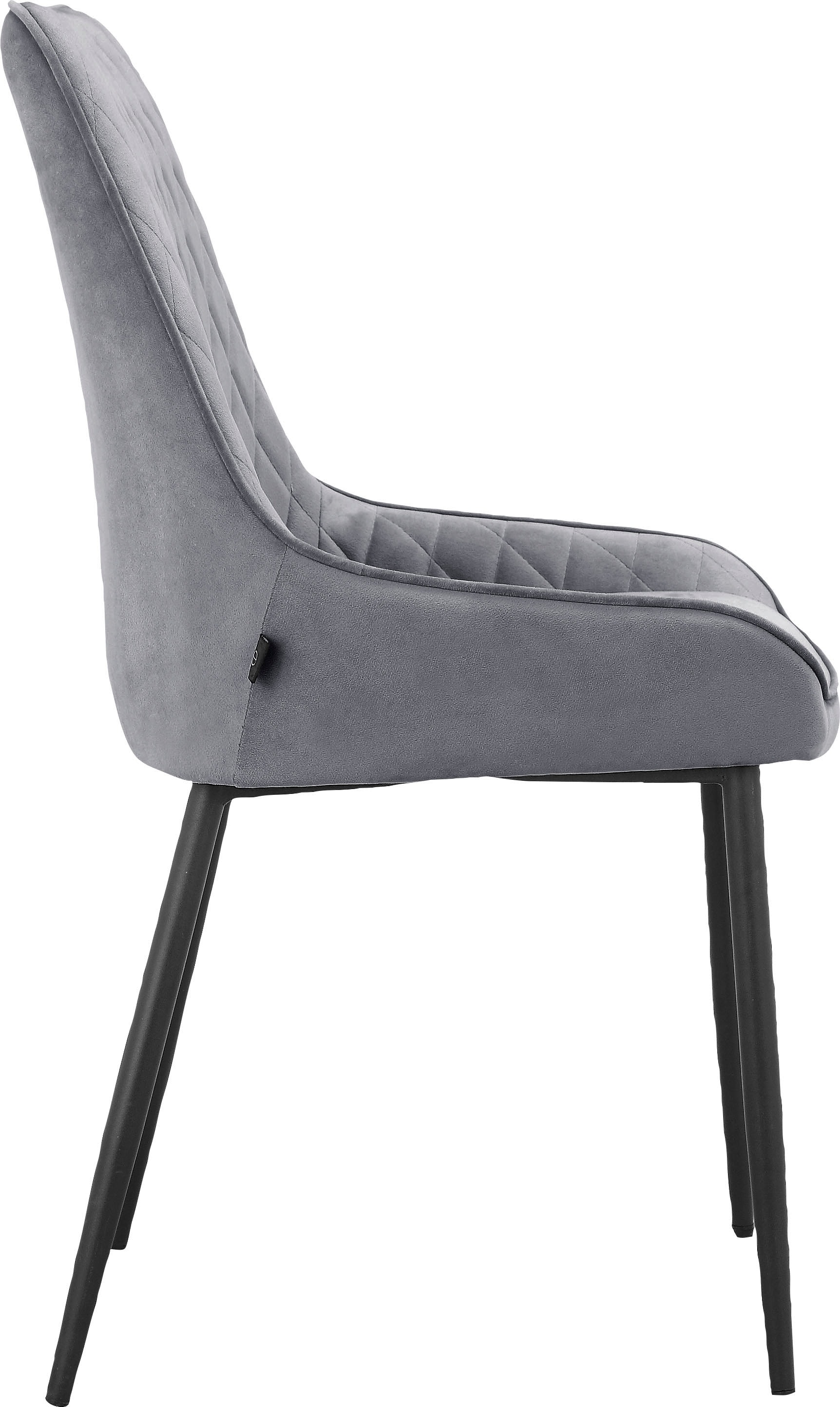 Leonique Esszimmerstuhl »Tournebu«, 2 St., Veloursstoff, Sitz und Rücken gepolstert, Velourstoff mit Steppung, Sitzhöhe 45 cm