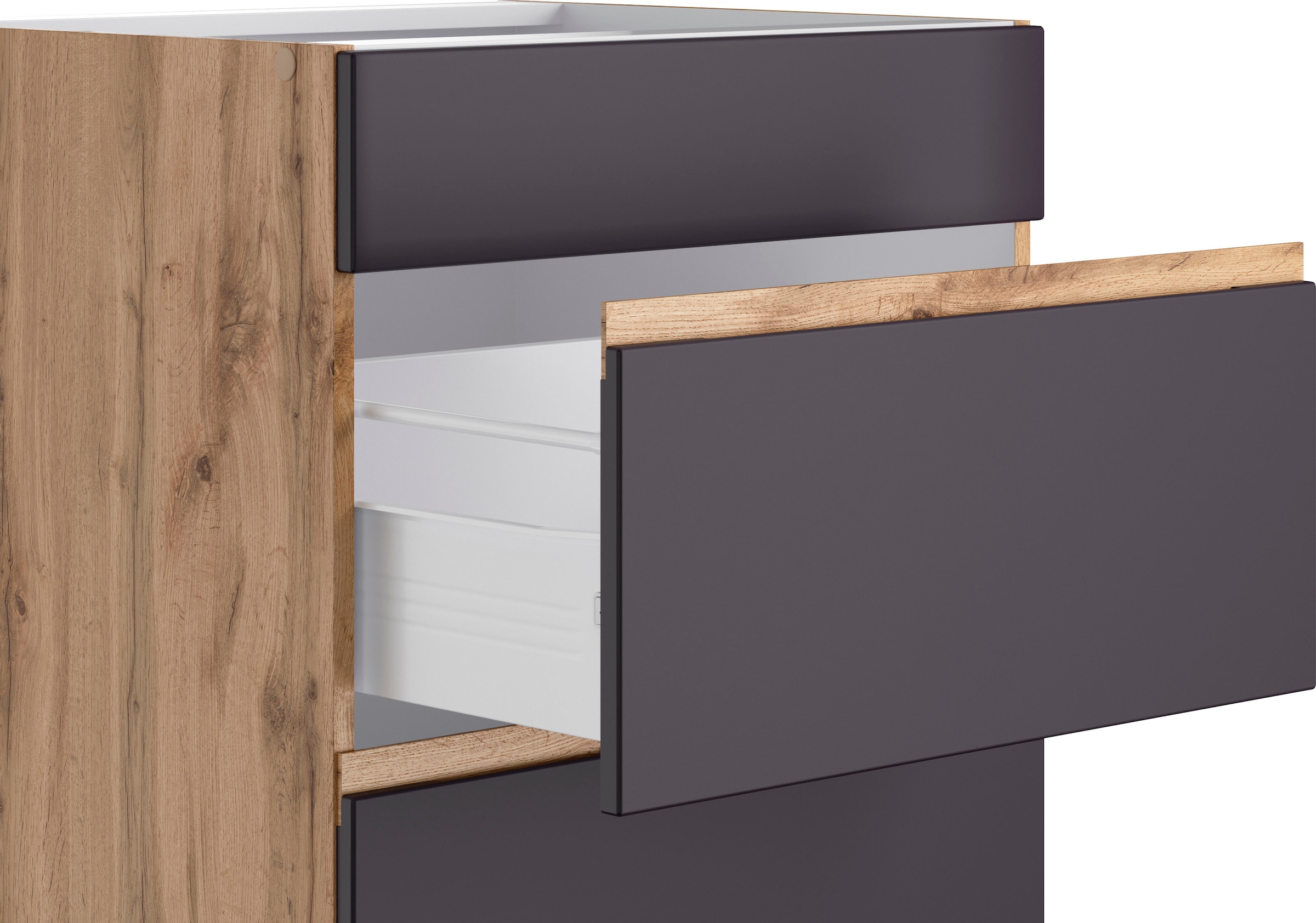 KOCHSTATION Kochfeldumbauschrank »KS-Riesa« Breite 60 cm, MDF-Fronten