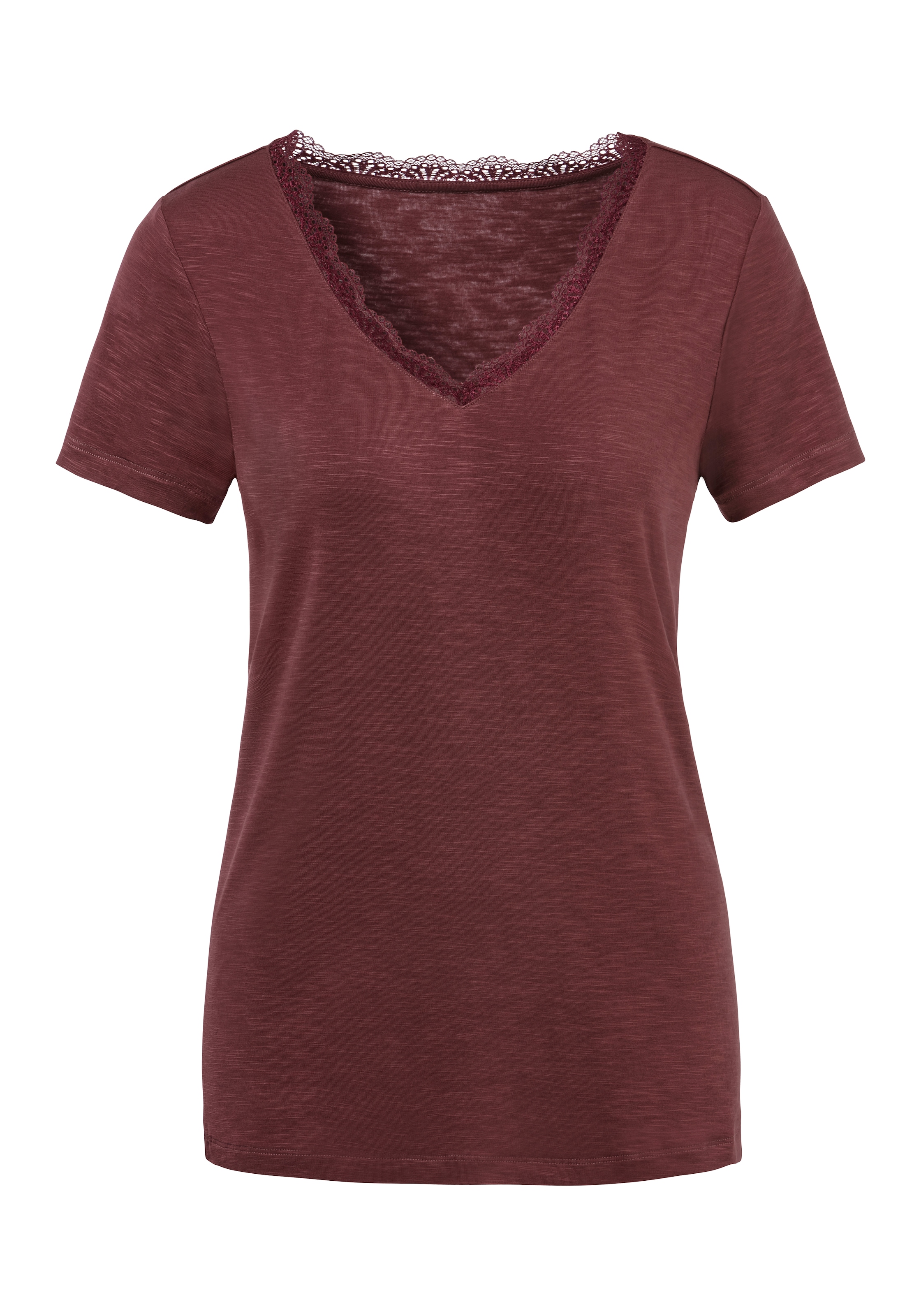LASCANA T-Shirt, (Packung, 2 tlg.), mit zarter Spitze am Ausschnitt  versandkostenfrei auf