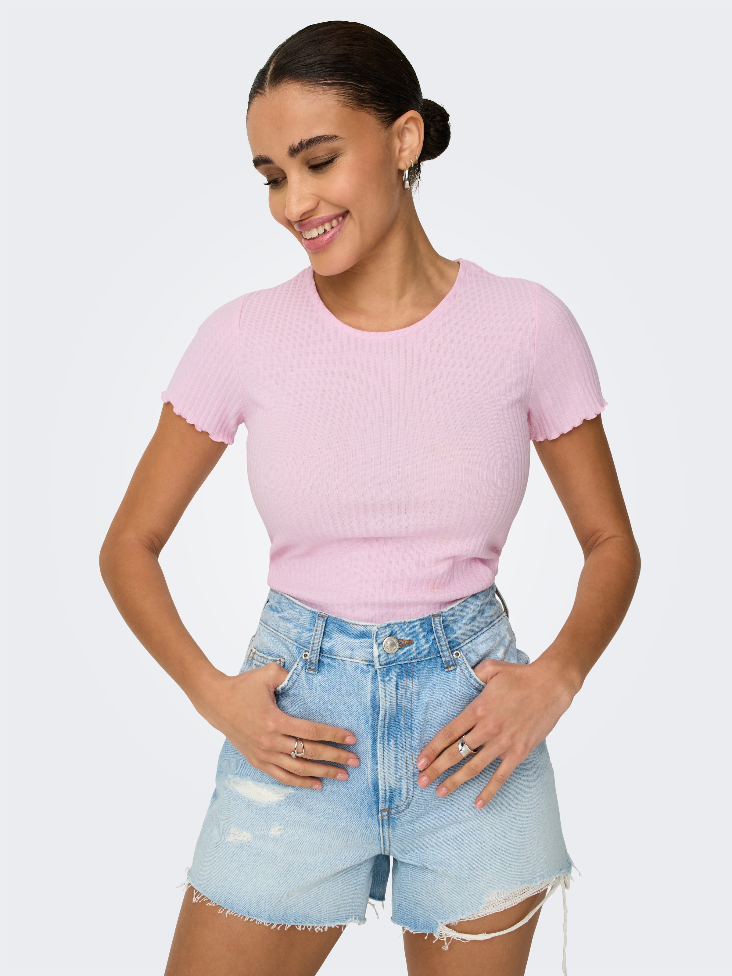 ONLY Rundhalsshirt »ONLEMMA S/S SHORT TOP NOOS JRS«