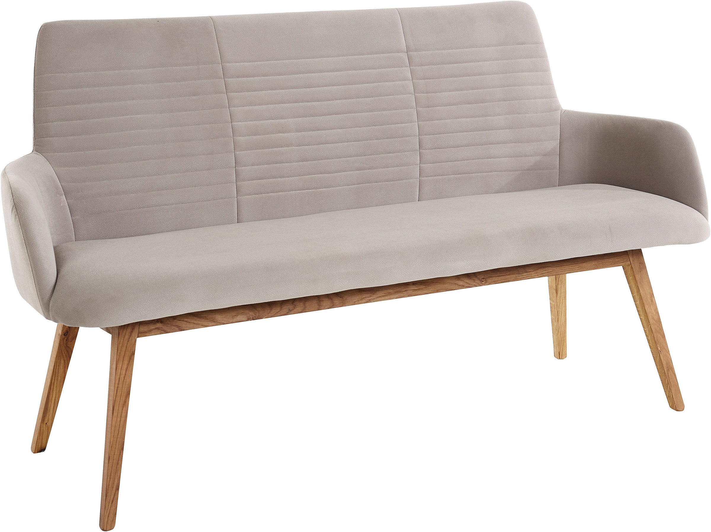 Image of GOODproduct Sitzbank "Alessja" 1 Stk. tlg. Breite 160 cm, Bezug aus Microfaser, Gestell aus Eiche Massivholz