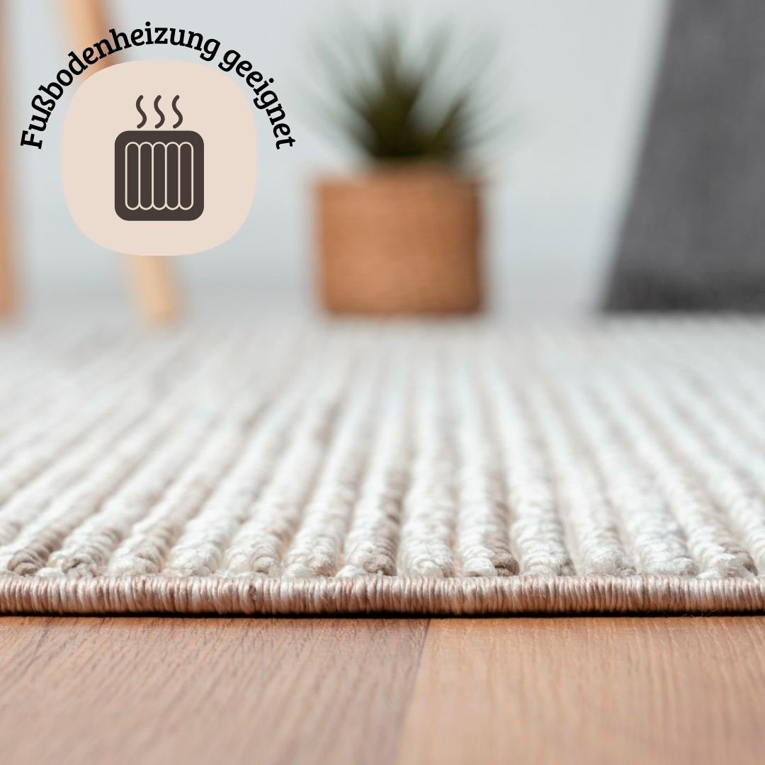 my home Teppich »Vals«, rund, 7 mm Höhe, Uni Farben, meliert, Sisal-Optik, auch in rechteckig erhältlich